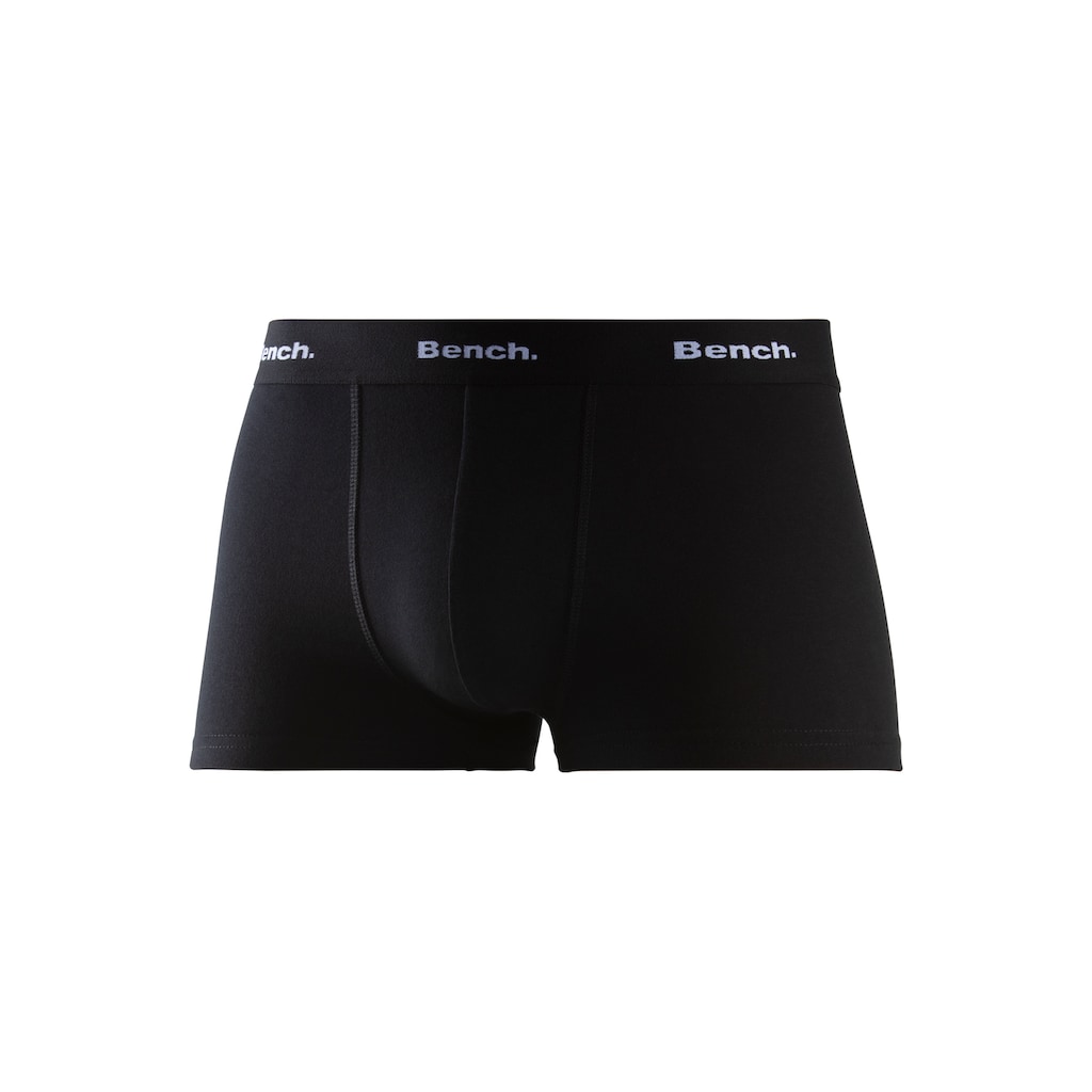 Bench. Boxershorts, (Packung, 4 St.), in Hipster-Form mit kontrastfarbenem Bund