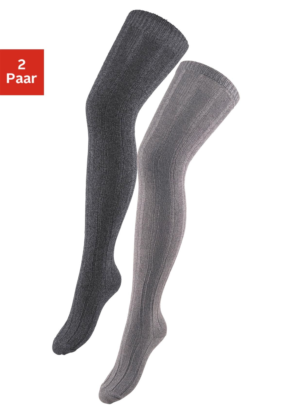 Overknees, (Set, 2 Paar), in Melangequalität