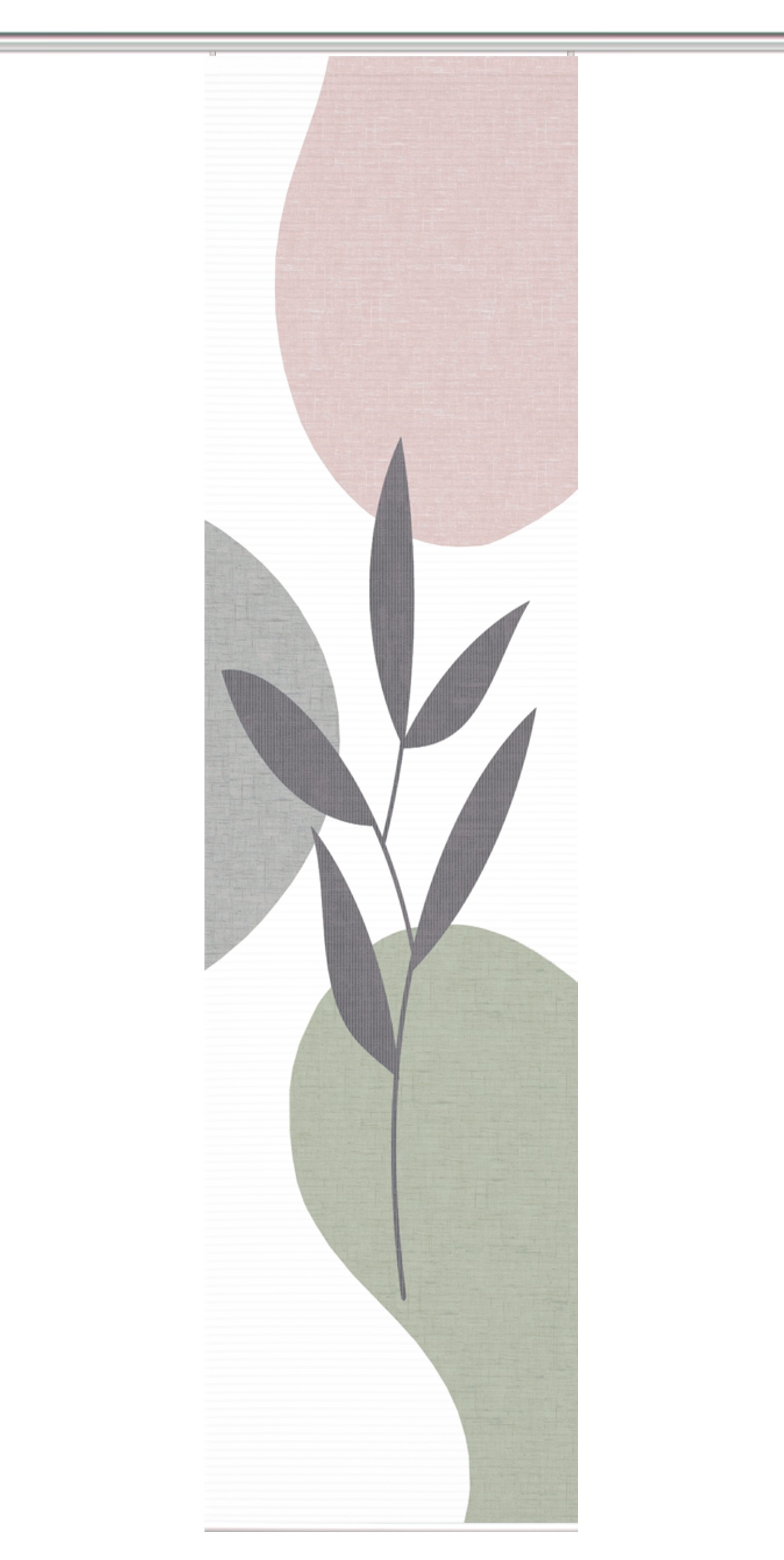 Thumbnail - HOME in green Schiebegardine "FRONDA" Paneelwagen 1 Stk. tlg. DIGITALBEDRUCKT, BAMBUSOPTIK RECYCELT