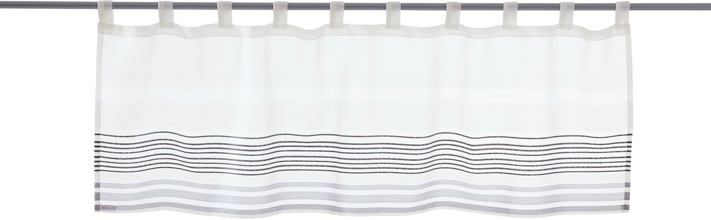 decolife Scheibengardine "Manu" Schlaufen 1 Stk. tlg. HxB: 45x140, Scheiben günstig online kaufen