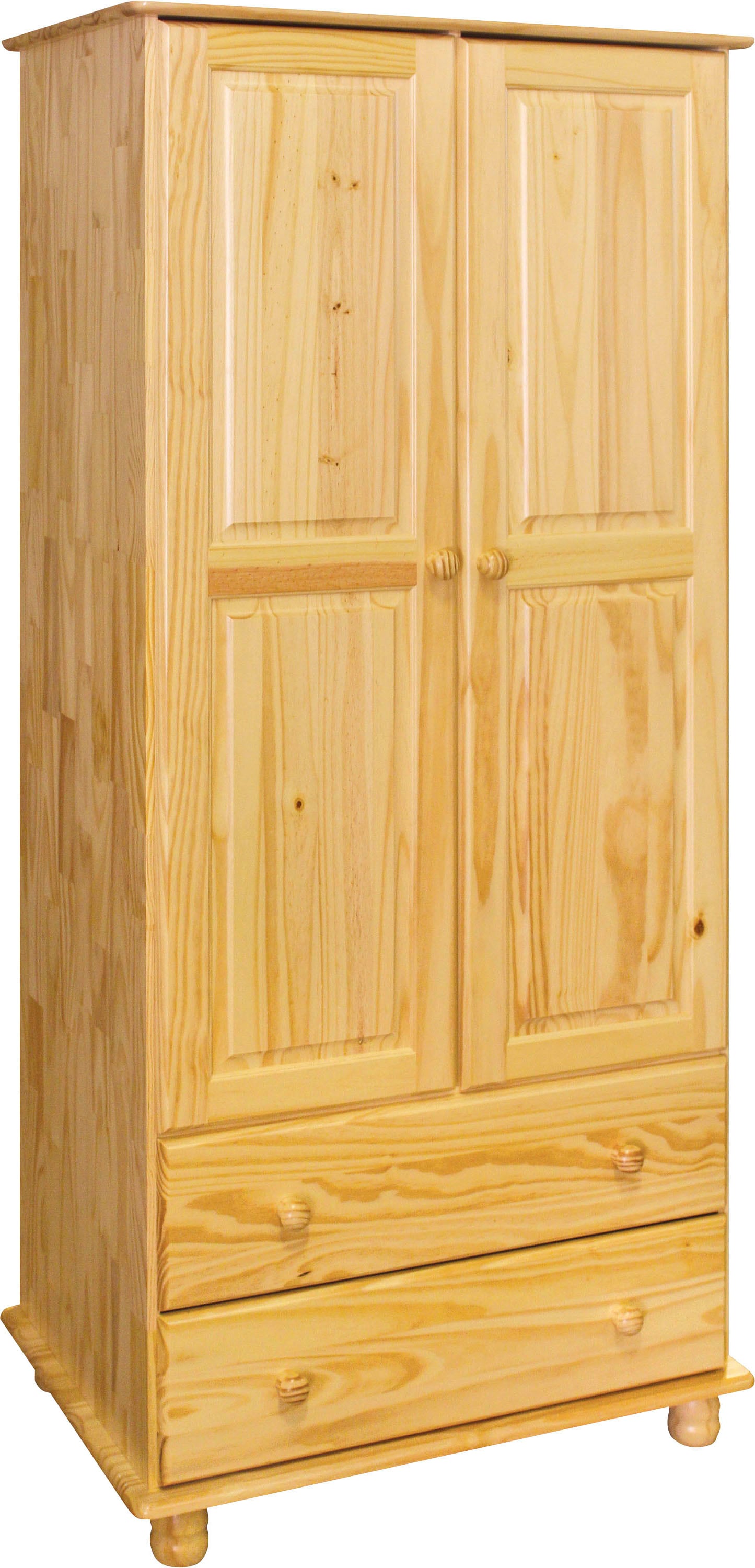 Möbilia Kleiderschrank "Chur" aus Massivholz Kiefer