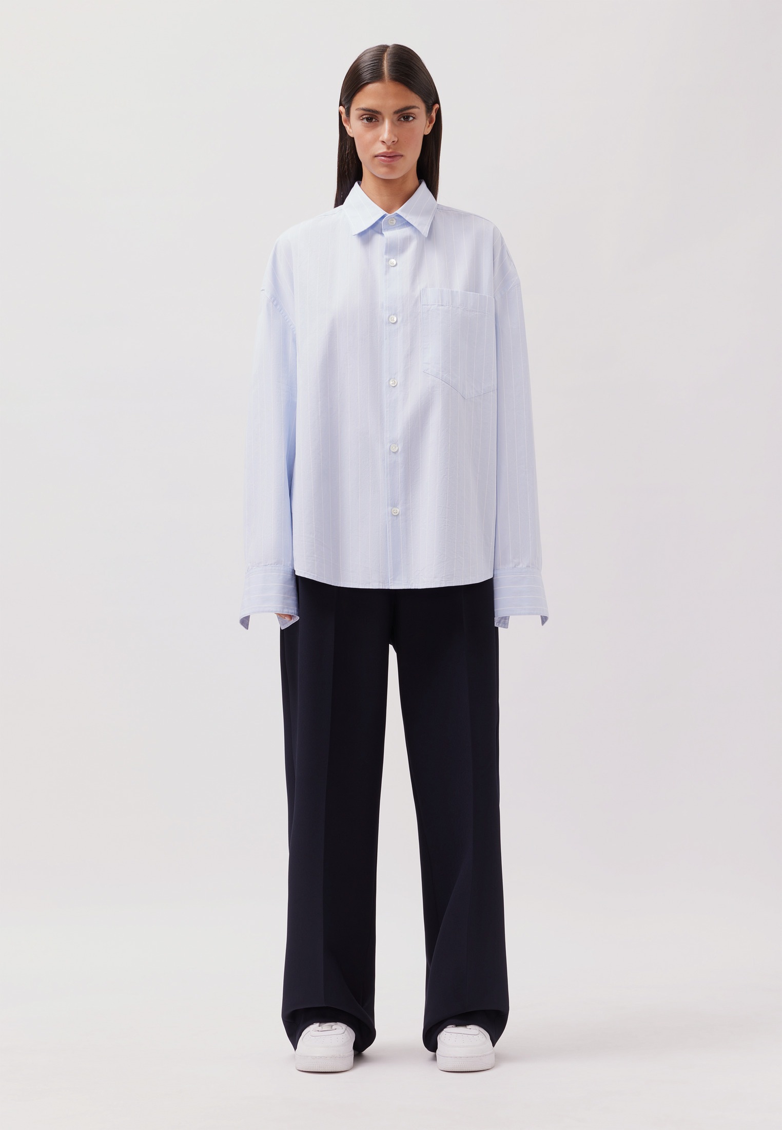 studio seidensticker Oversized 1/1 Kentkragen Gestreift günstig online kaufen