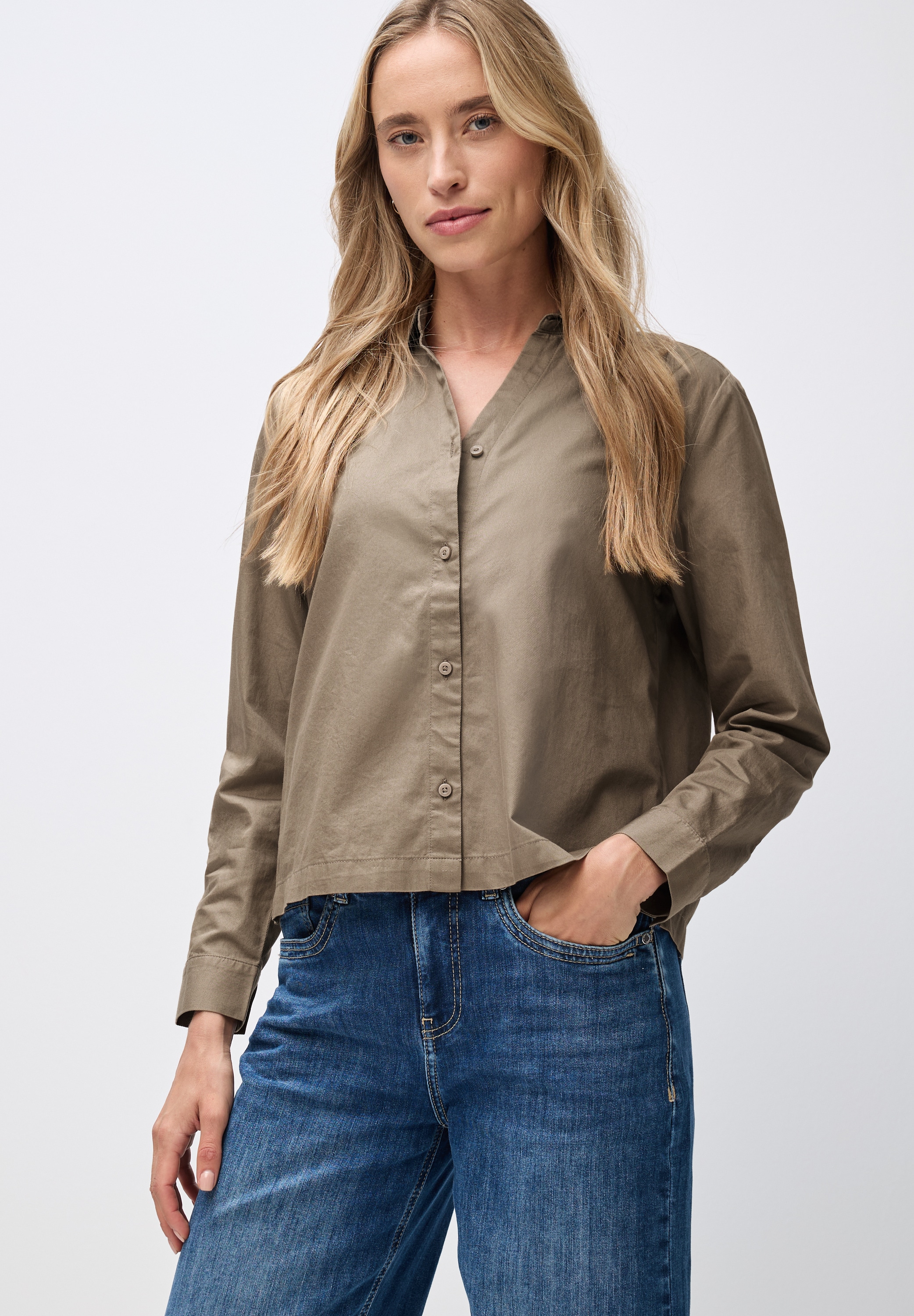 STREET ONE Hemdbluse, aus reiner Baumwolle günstig online kaufen