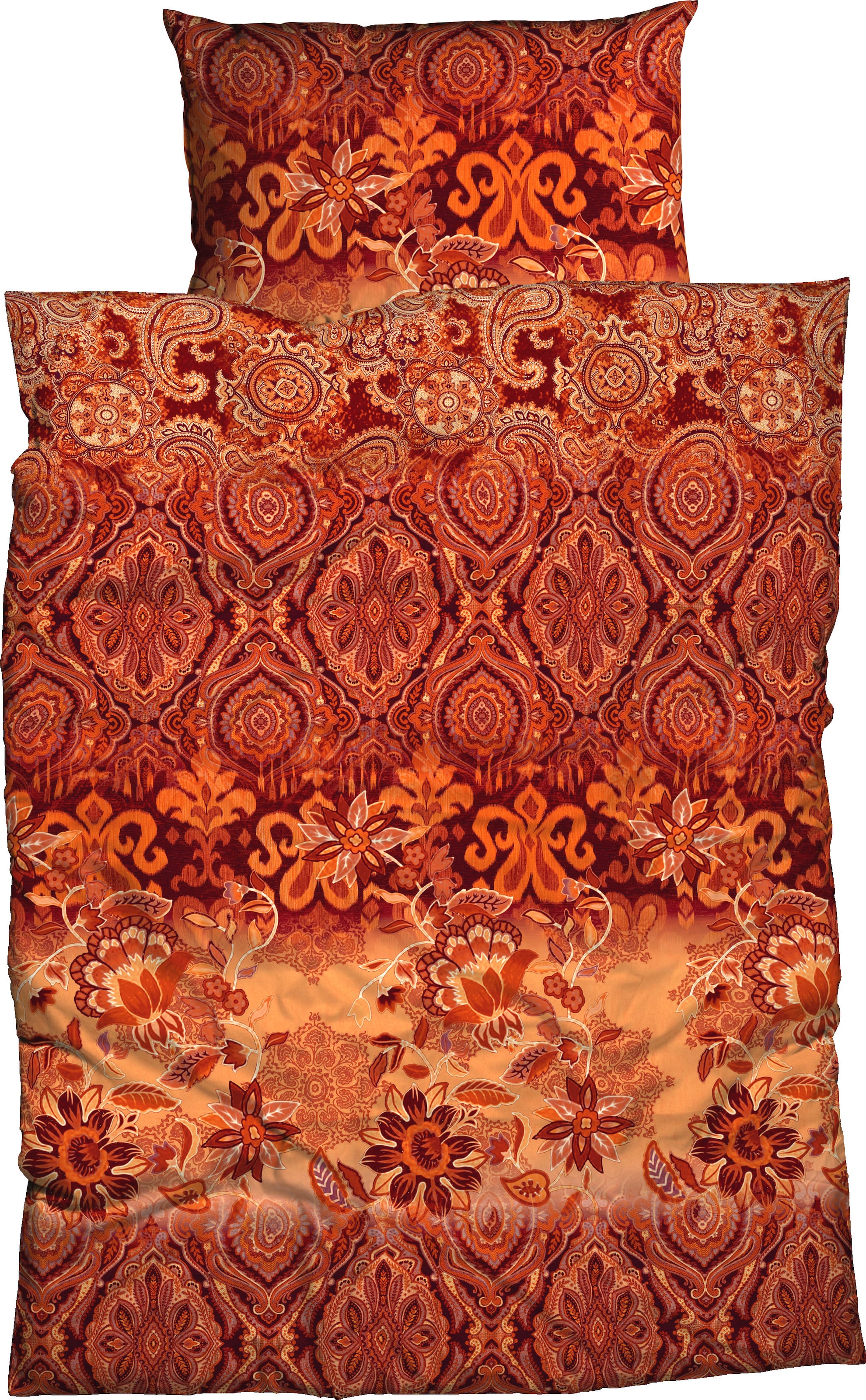 CASATEX Bettwäsche "Suzani" 2 Stk. tlg. harmonisches Blütendesign günstig online kaufen