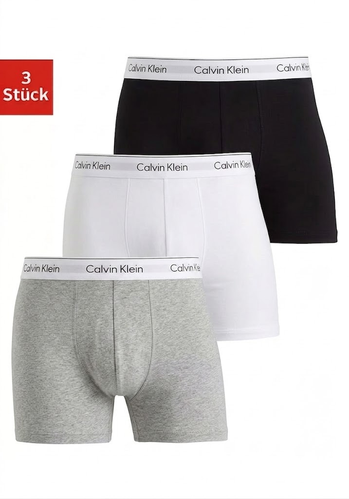 Calvin Klein Underwear Boxershorts "CK RELAXED FIT TRUNK 3PK" Packung, 3er-Pack, 3 Stk. aus Stretch-Baumwolle