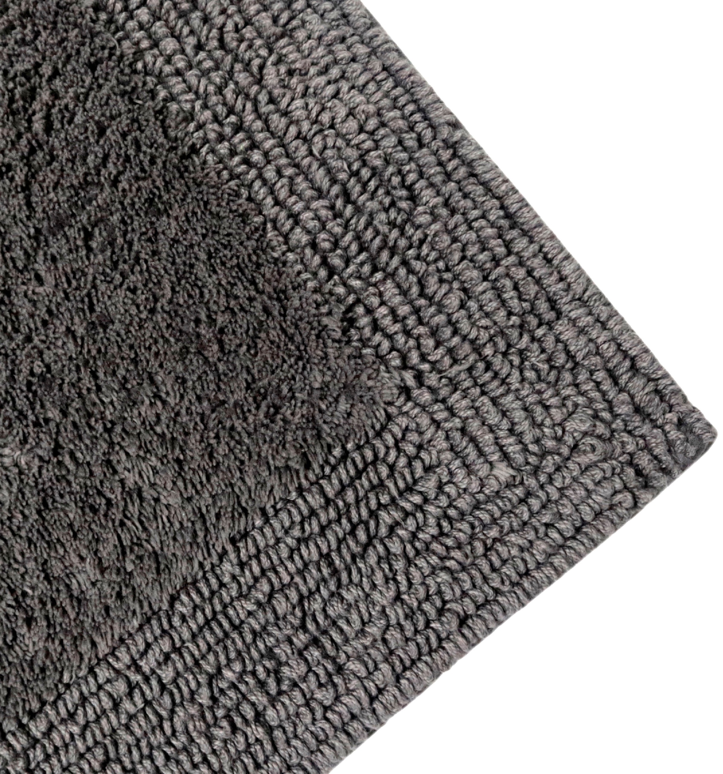 my home Badematte »Kapra, Badvorleger, Badezimmer Teppich«, beidseitig nutzbar-fußbodenheizungsgeeignet-strapazierfähig, mit Bordüre, Badteppich, Badematte