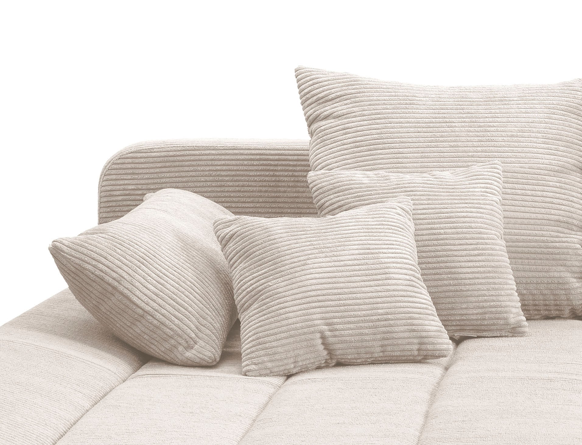 INOSIGN Ecksofa »Imola elegant und bequem, aktuelle Steppung im Sitz, L-Form«, wahlweise mit Bettfunktion