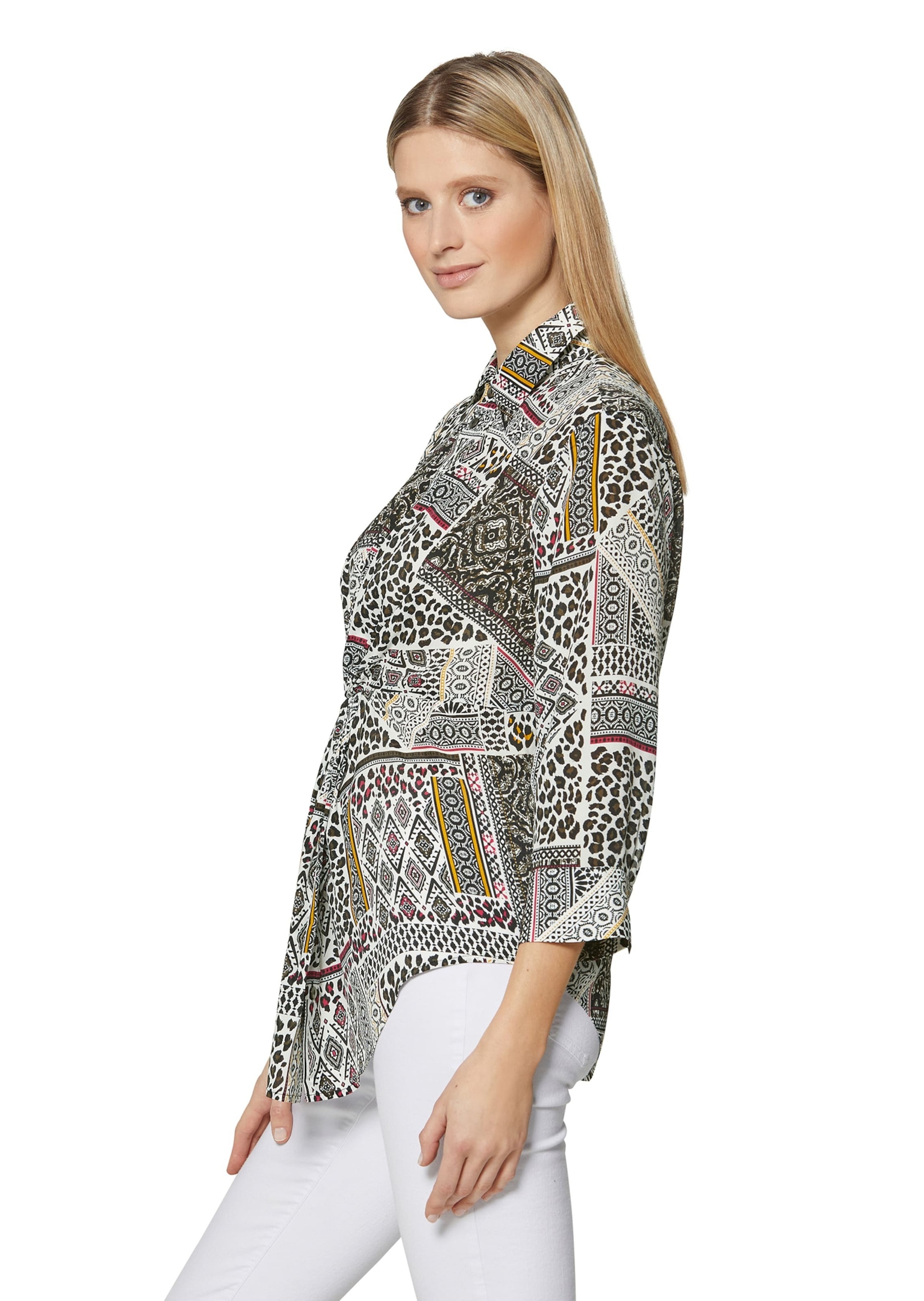 MADELEINE Hemdbluse »Bluse Bedruckte Bluse mit Knoten-Effekt und 3/4-Ärmeln«