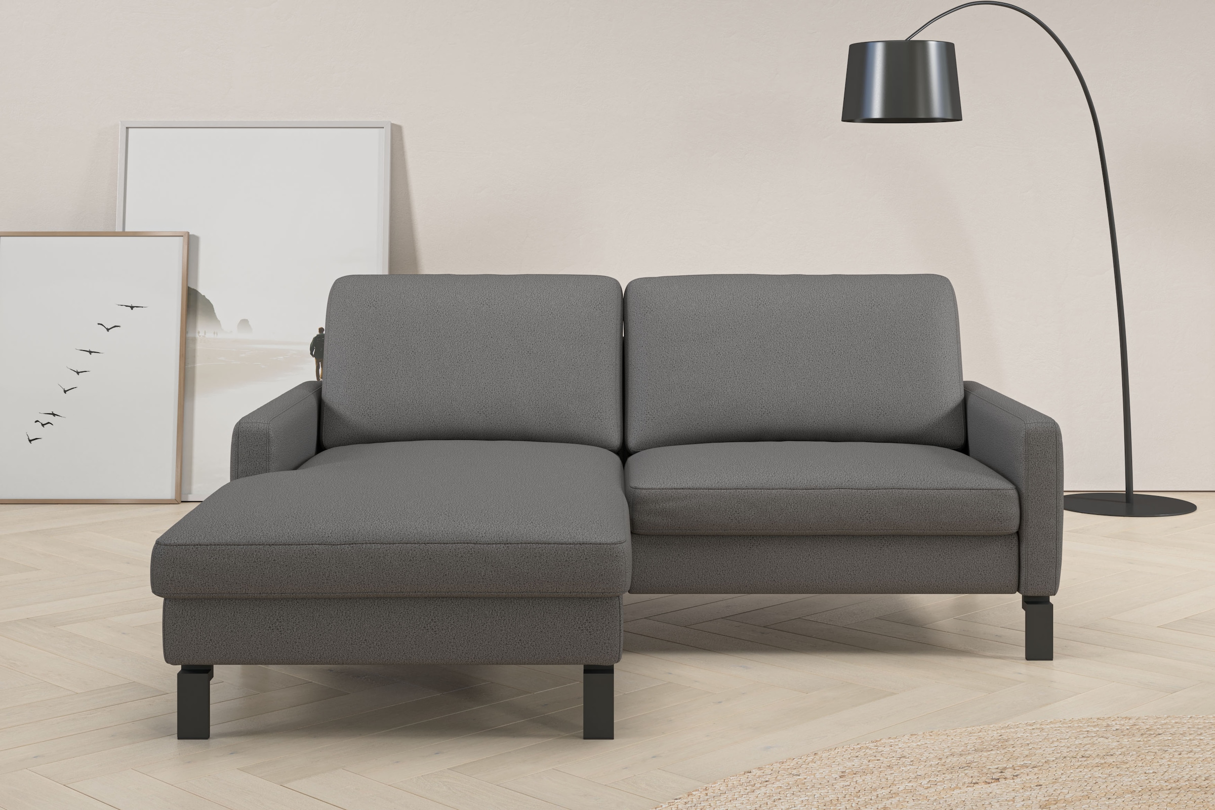 Home affaire Ecksofa "Lecce, L-Form, Federkernpolsterung, Breite 194 cm" inkl. saugroboterfreundliche Höhe & schmale Armlehnen