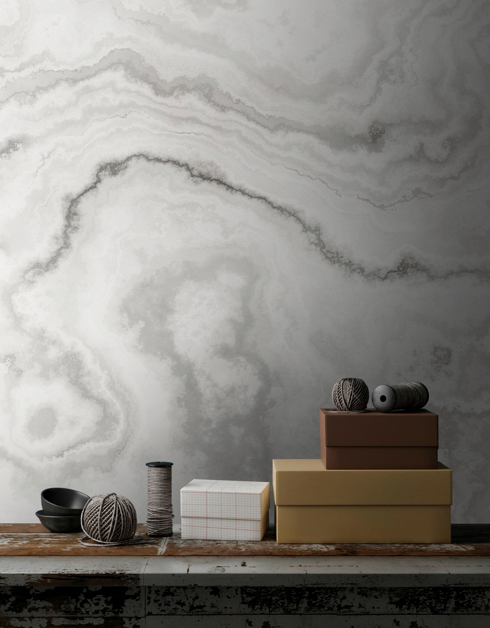 living walls Fototapete »Walls by Patel Carrara 1«, Vlies, Wand, Schräge