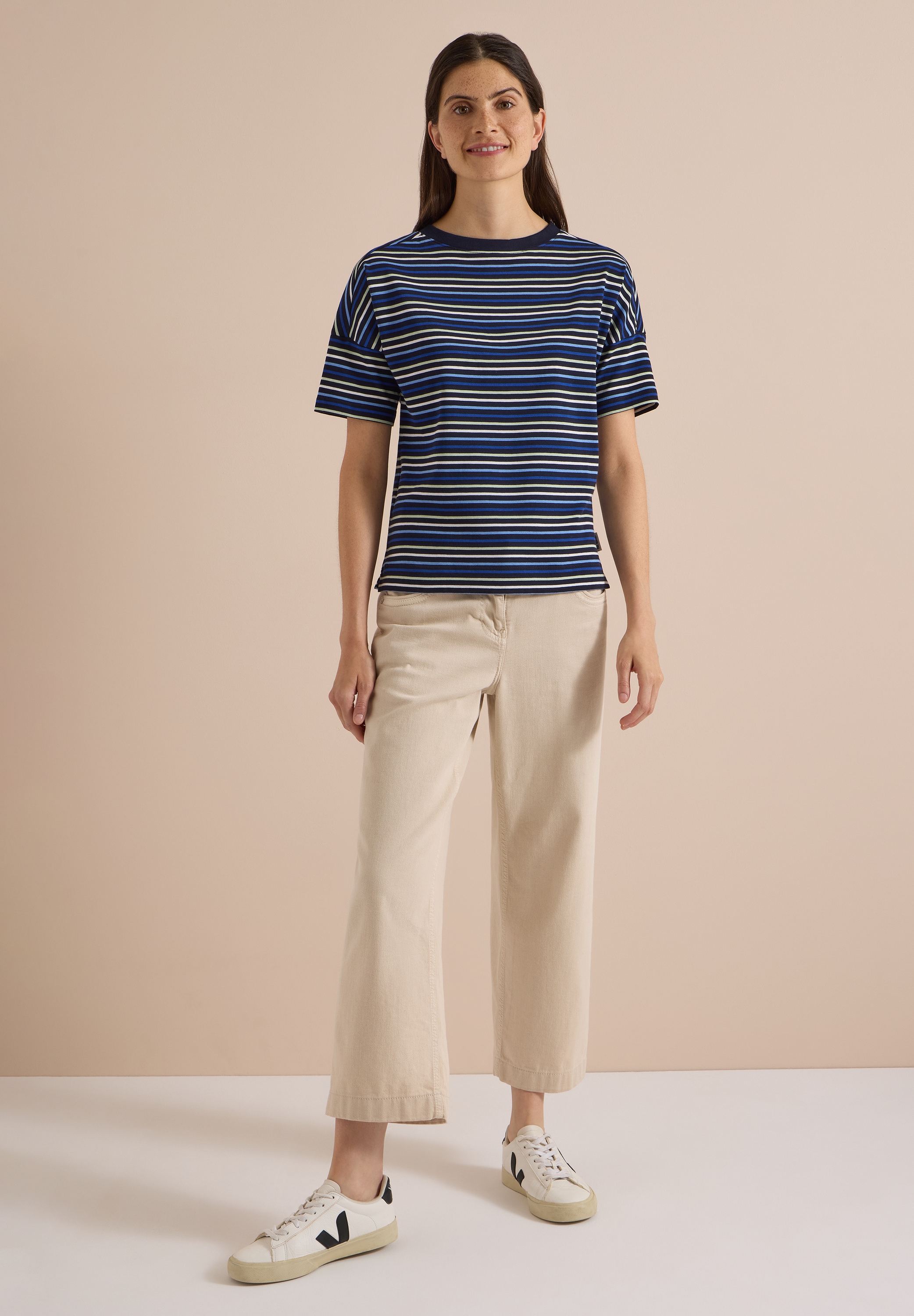 Cecil Print-Shirt mit bunten Streifen
