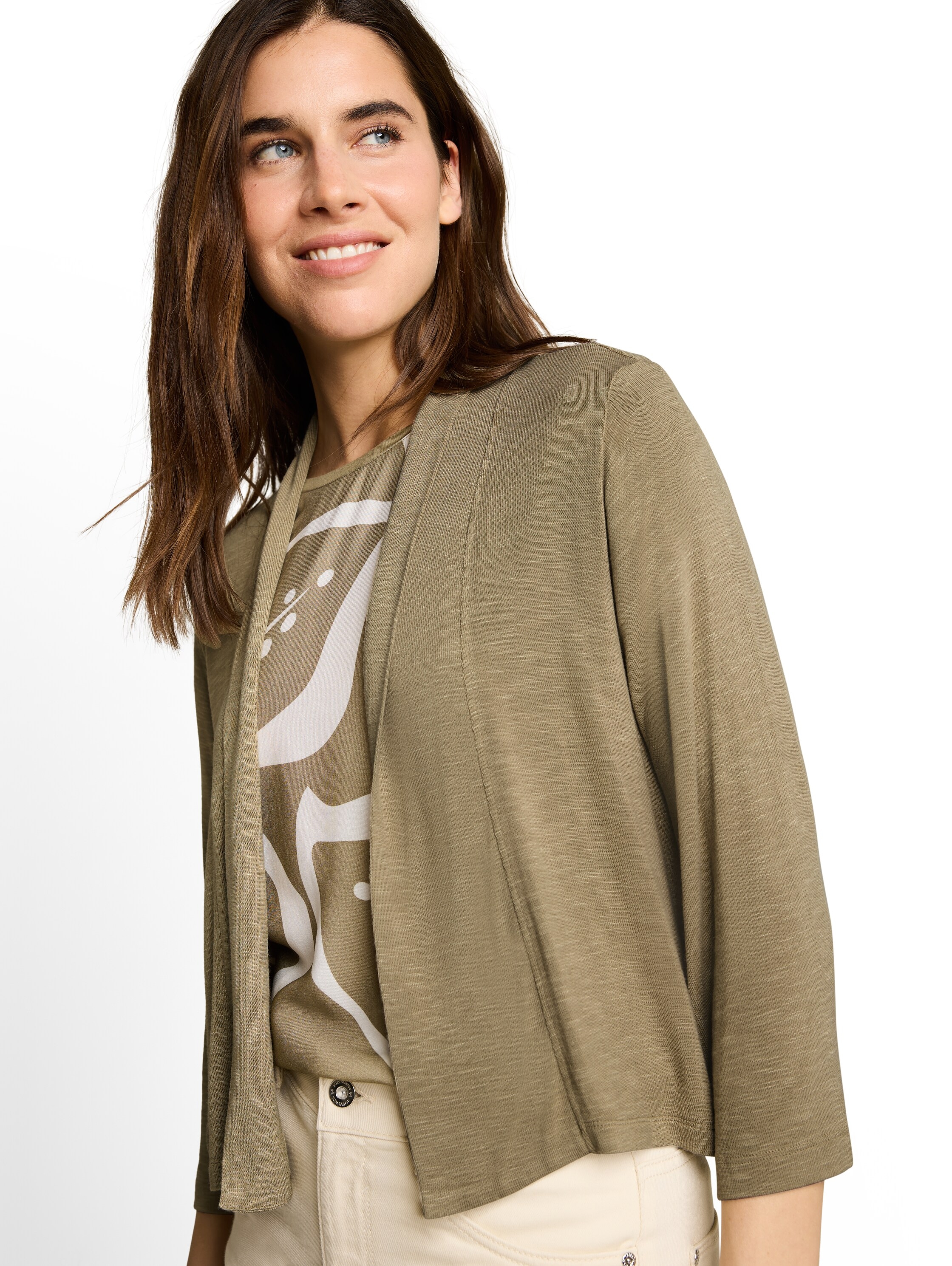 TOM TAILOR Cardigan Offene Strickjacke mit 3/4.Arm