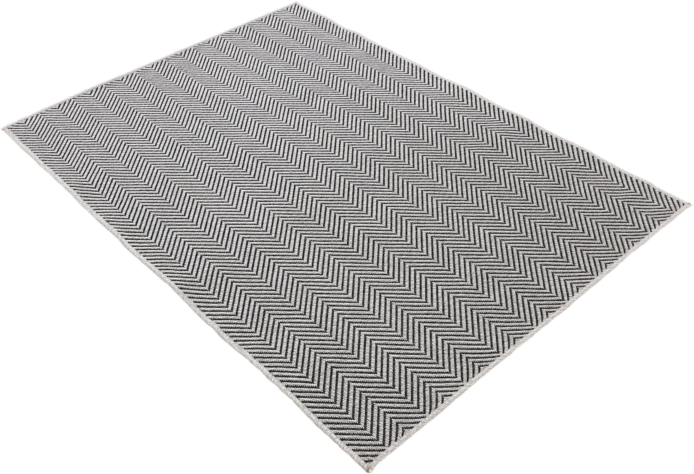 carpetfine Teppich »Boho 106«, rechteckig, 4 mm Höhe, robustes Flachgewebe, Sisal Optik, UV-beständig, Außenbereich