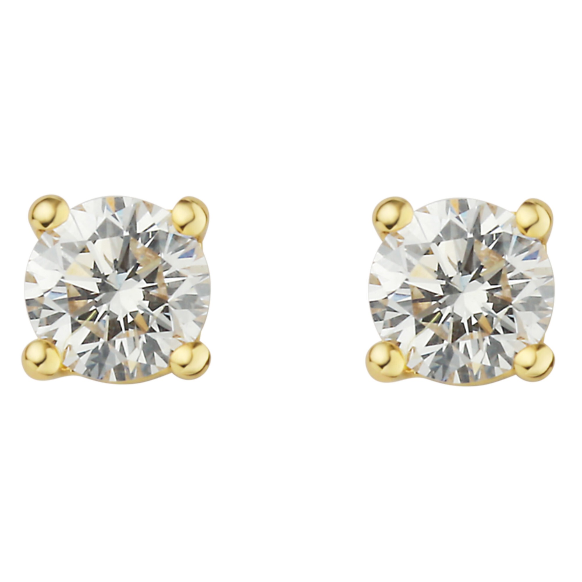ONE ELEMENT Paar Ohrstecker »0.20 ct Diamant Brillant Ohrringe Ohrstecker aus 750 Gelbgold«, Damen Gold Schmuck