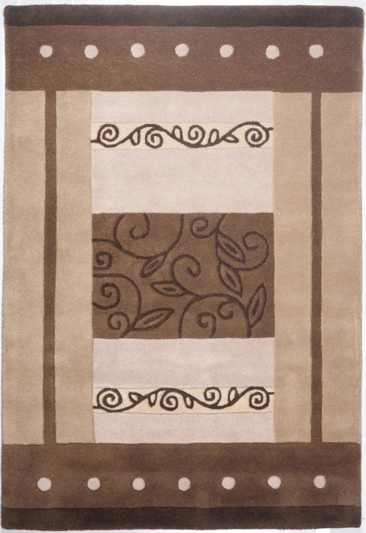 THEKO Wollteppich »Hawai 3205« rechteckig 14 mm Höhe reine Wolle, modernes Design, ideal im Wohnzimmer & Schlafzimmer