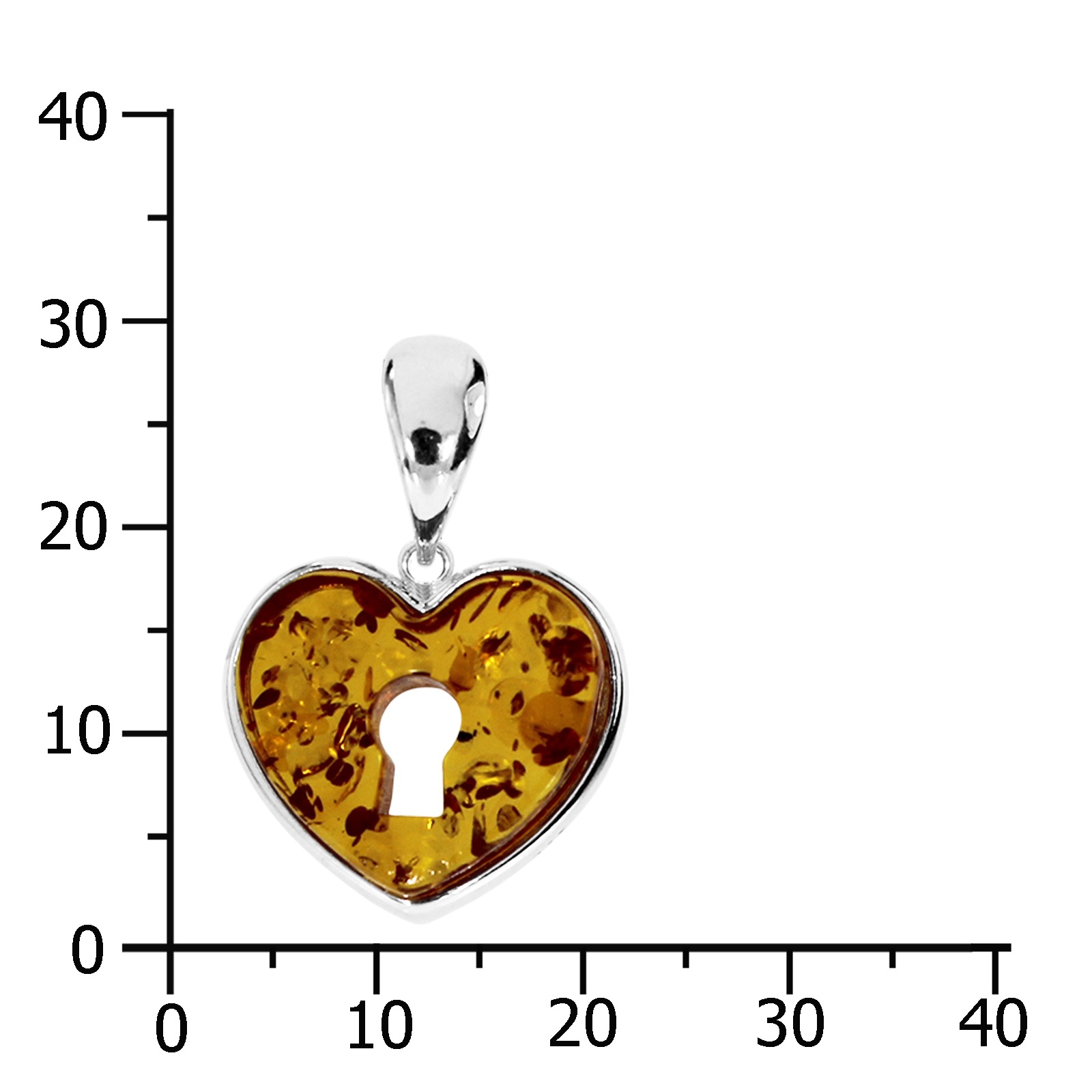 OSTSEE-SCHMUCK Kettenanhänger »- Herz - Silber 925/000 - Bernstein«