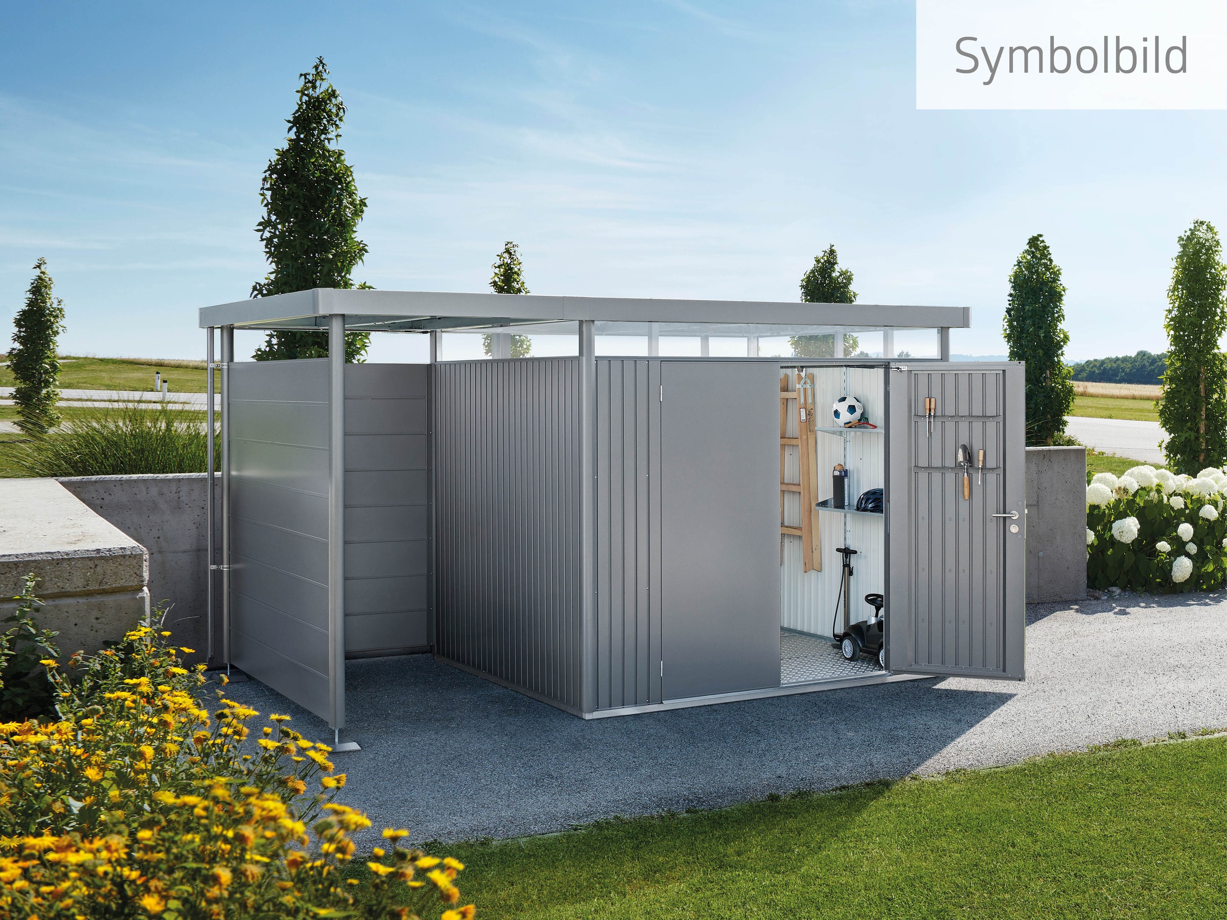 Biohort Gerätehaus "HighLine Gr. H5" quarzgrau-metallic günstig online kaufen