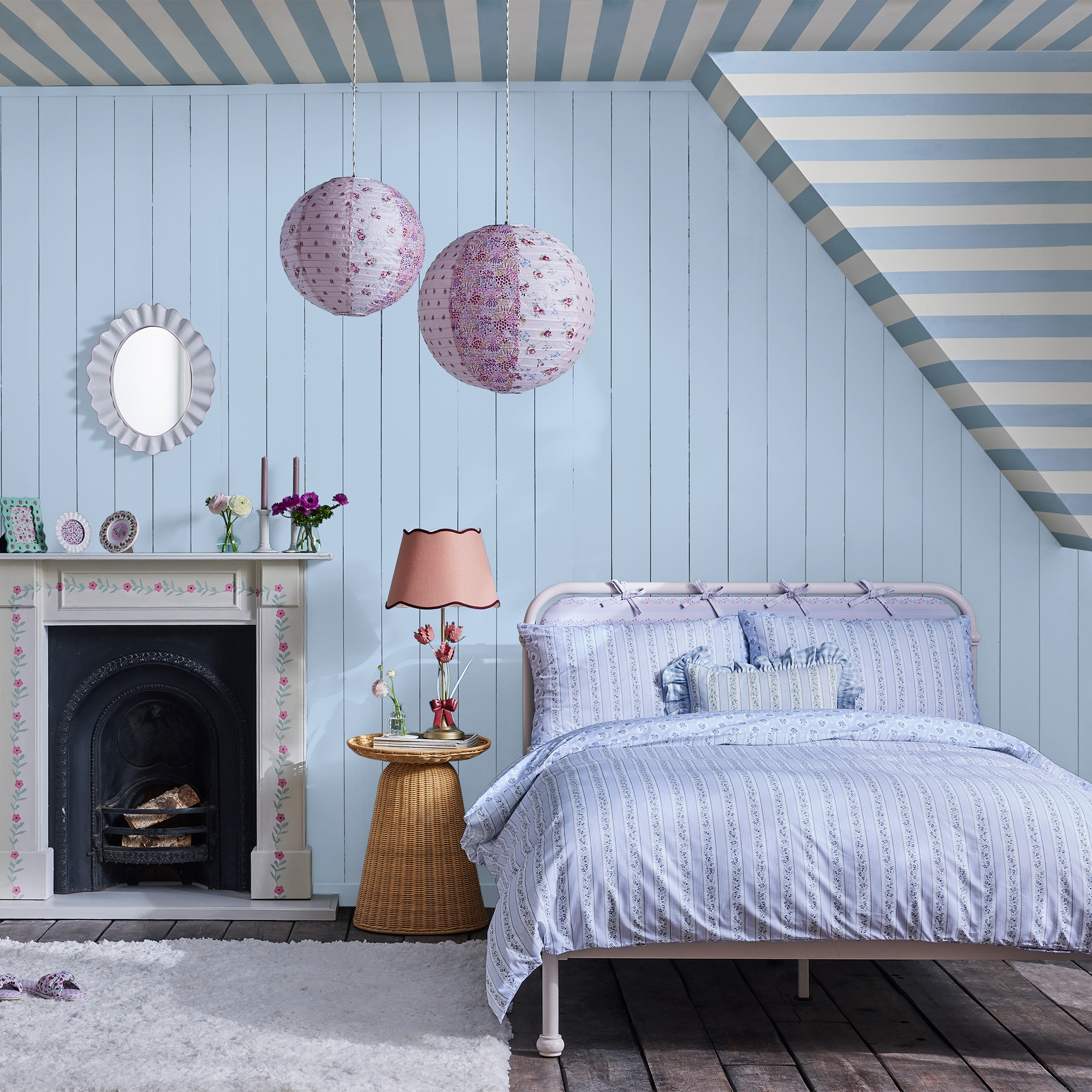 Cath Kidston Vliestapete "Canopy Stripe" gestreift glatt 10mx52cm (ca. 5m2)