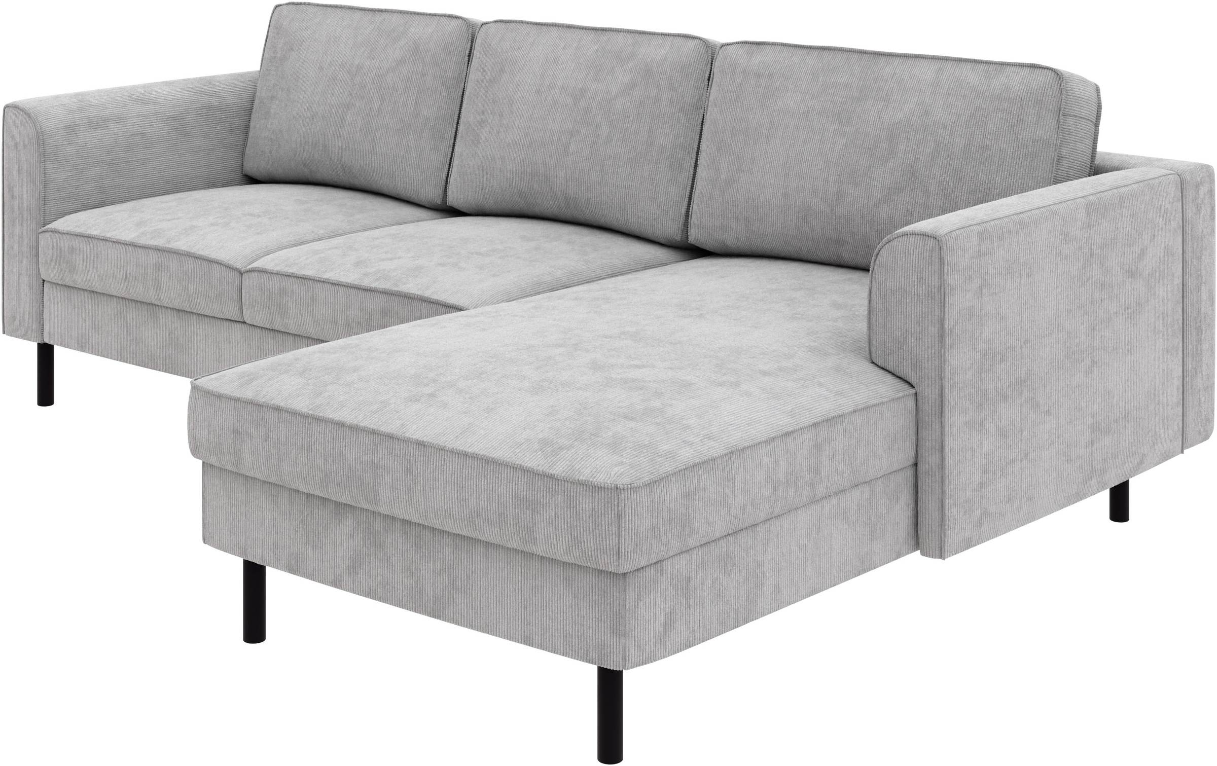 Home affaire Ecksofa »Booster Couch wahlweise mit Schlaffunktion und Bettkasten-auch in Cord«, Recamiere beidseitig montierbar, Sofa in L-Form, 232 cm