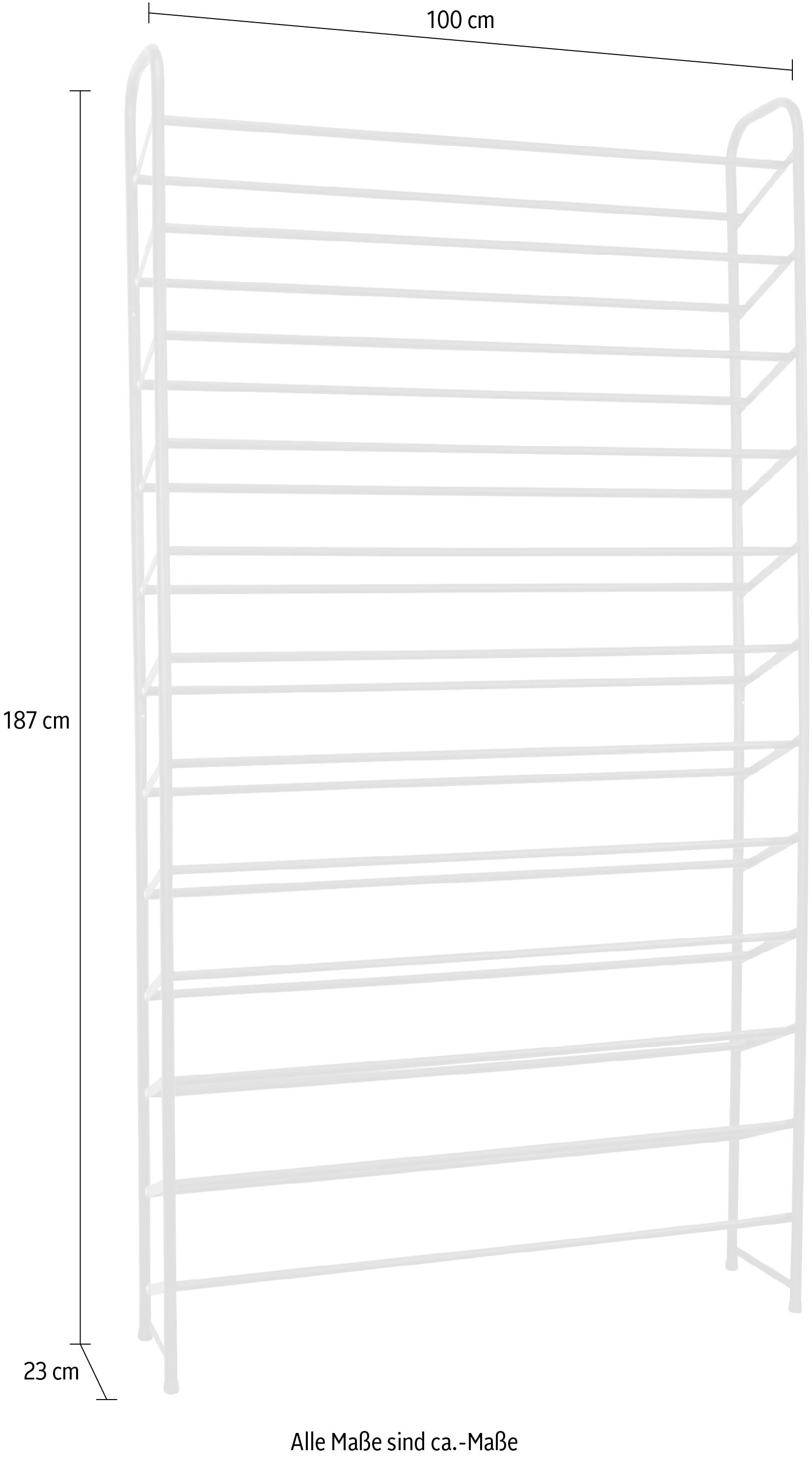 INOSIGN Schuhregal, aus Metall, Breite 100 cm, Höhe 187 cm, Platz für ca.  60 Paar Schuhe | BAUR | Schuhregale