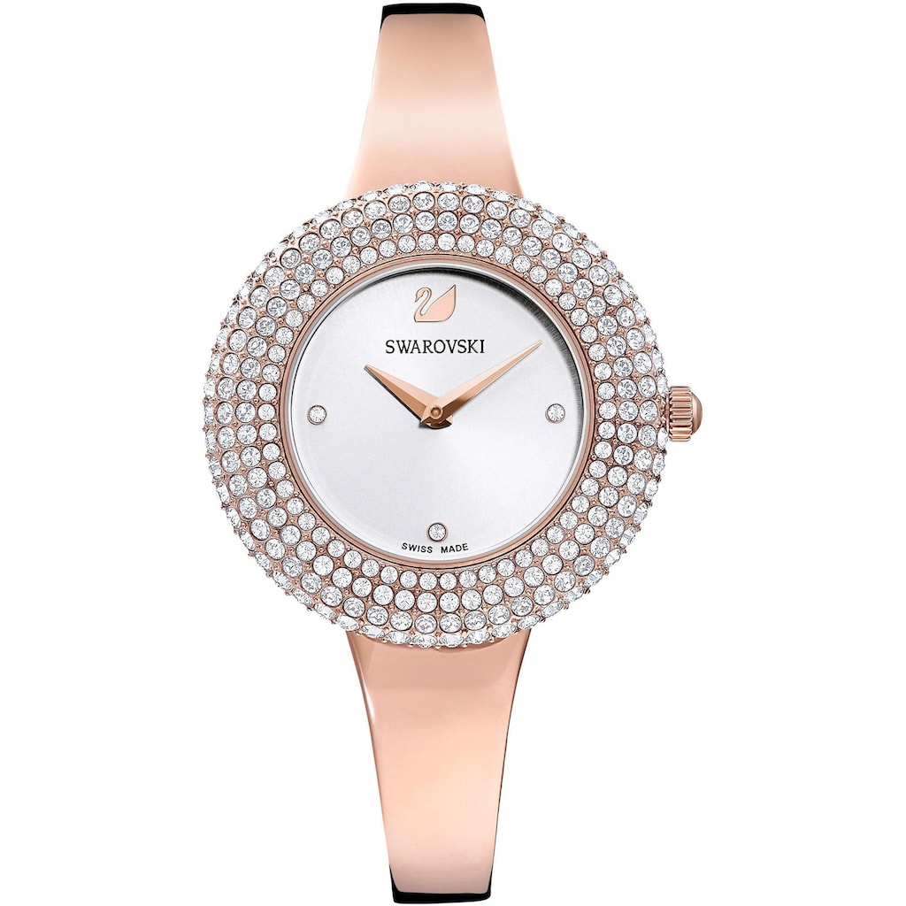 Damenmode Uhren Swarovski Schweizer Uhr »CRYSTAL ROSE, 5484073« roségoldfarben