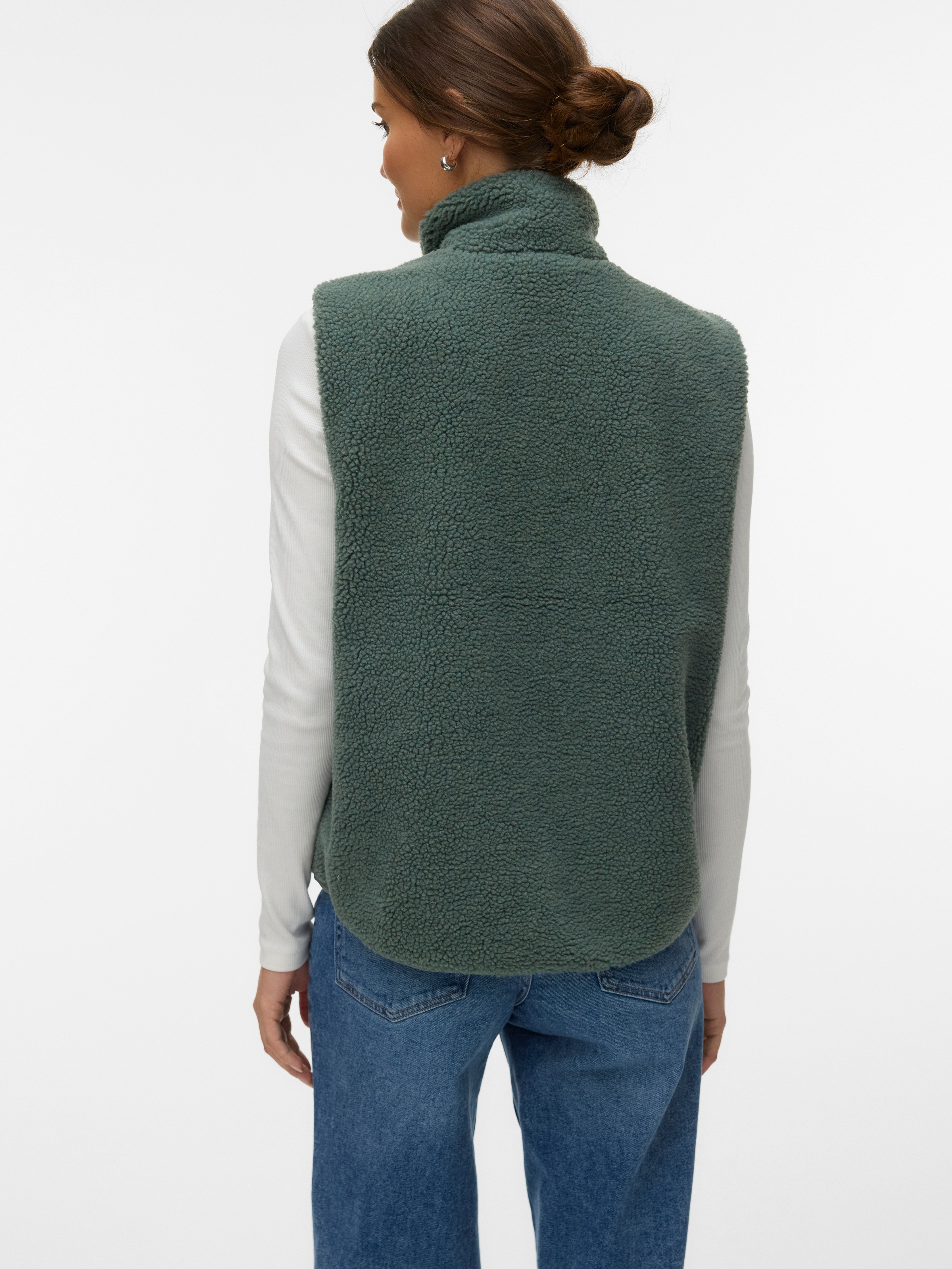 Vero Moda Plüschweste "VMJOSEFINE SL TEDDY ZIP VEST EXP" Kunstfaser günstig online kaufen