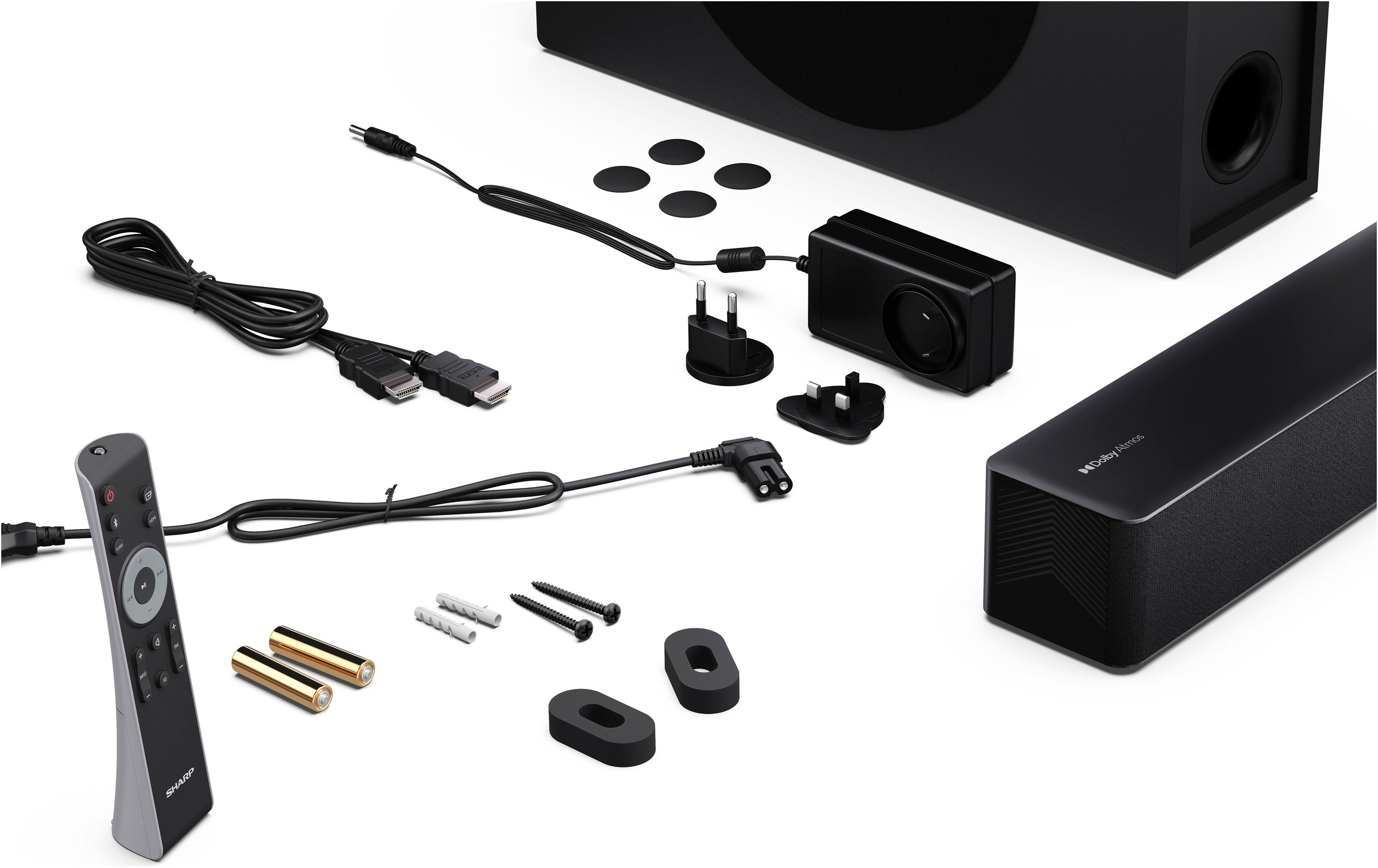 Sharp Soundbar »HT-SBW310« 2.1 (Bluetooth Bassregelung | Lautstärkeregelung | Pairing | USB-Wiedergabe 330 W)