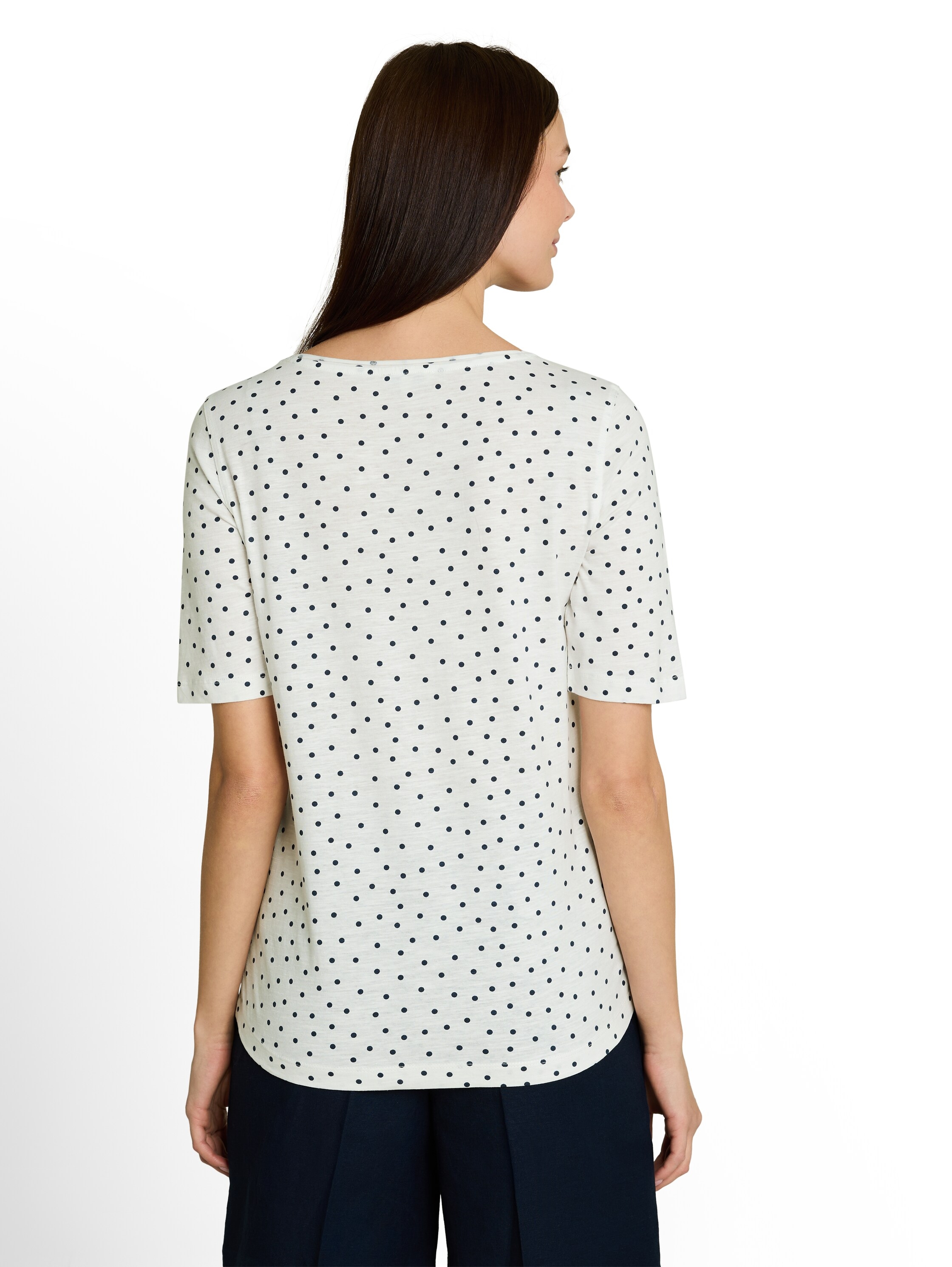 TOM TAILOR Rundhalsshirt Sommershirt mit Punkten