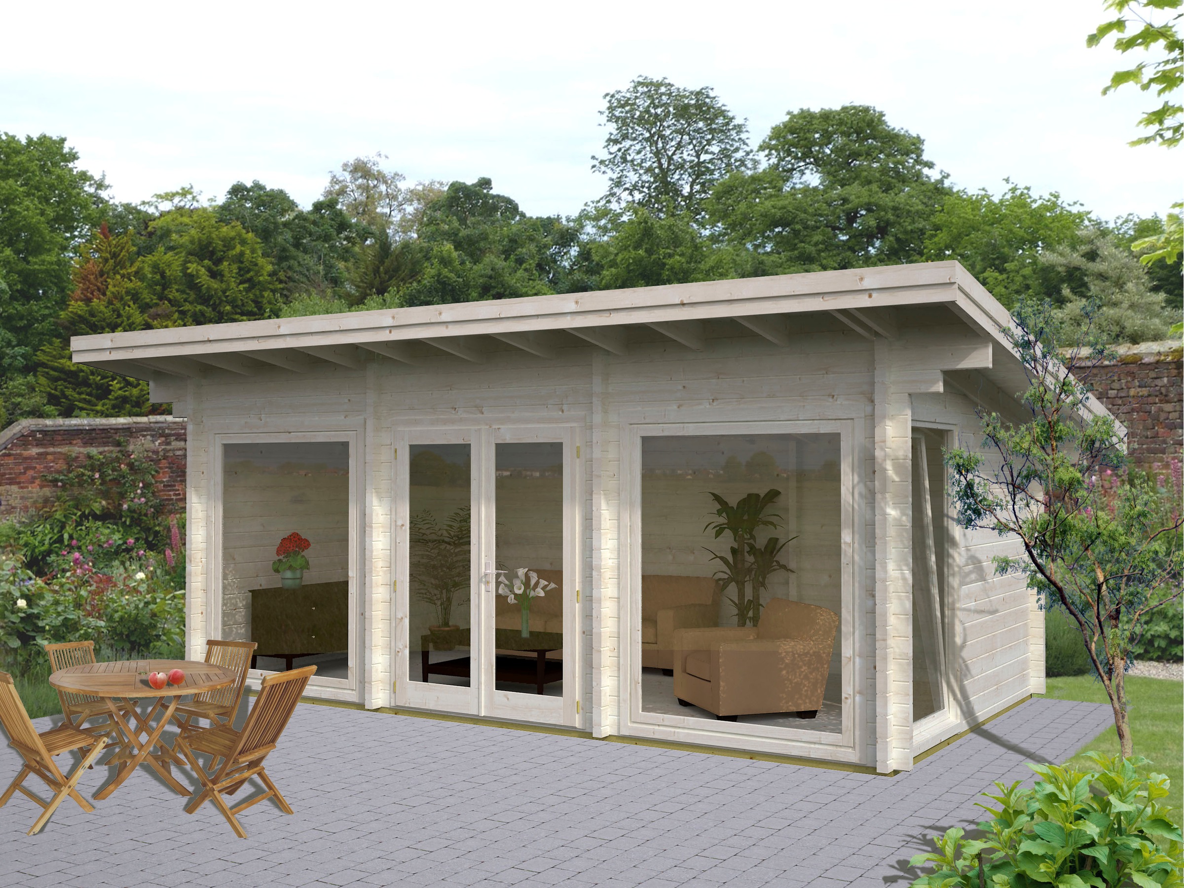 Palmako Gartenhaus "Heidi", (Set), 19,7 m², mit Fußboden im Gartenhaus günstig online kaufen