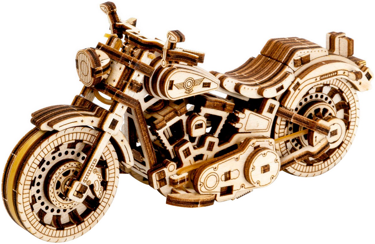 Revell® Modellbausatz »Revell Tiny Adventures, Cruiser V-Twin, Motorrad-Bausatz aus Holz«, 1:13, Made in Europe