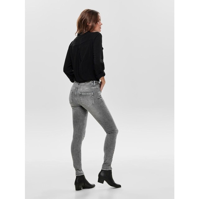 Only Skinny-fit-Jeans »BLUSH« mit ausgefranstem Saum | BAUR