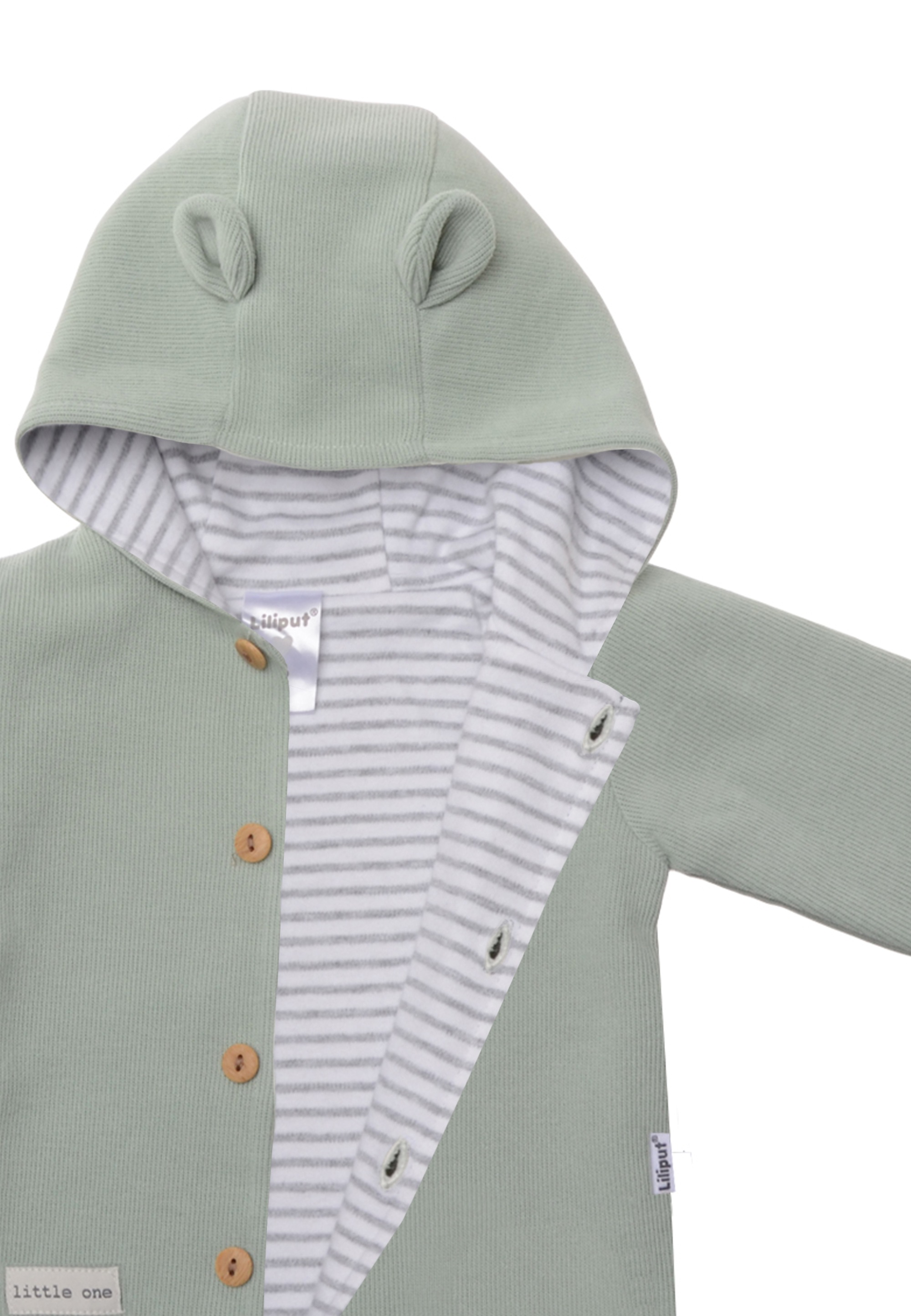 Thumbnail - Liliput Sweatjacke "Ribstrick schilf" mit niedlichen Bärchenohren