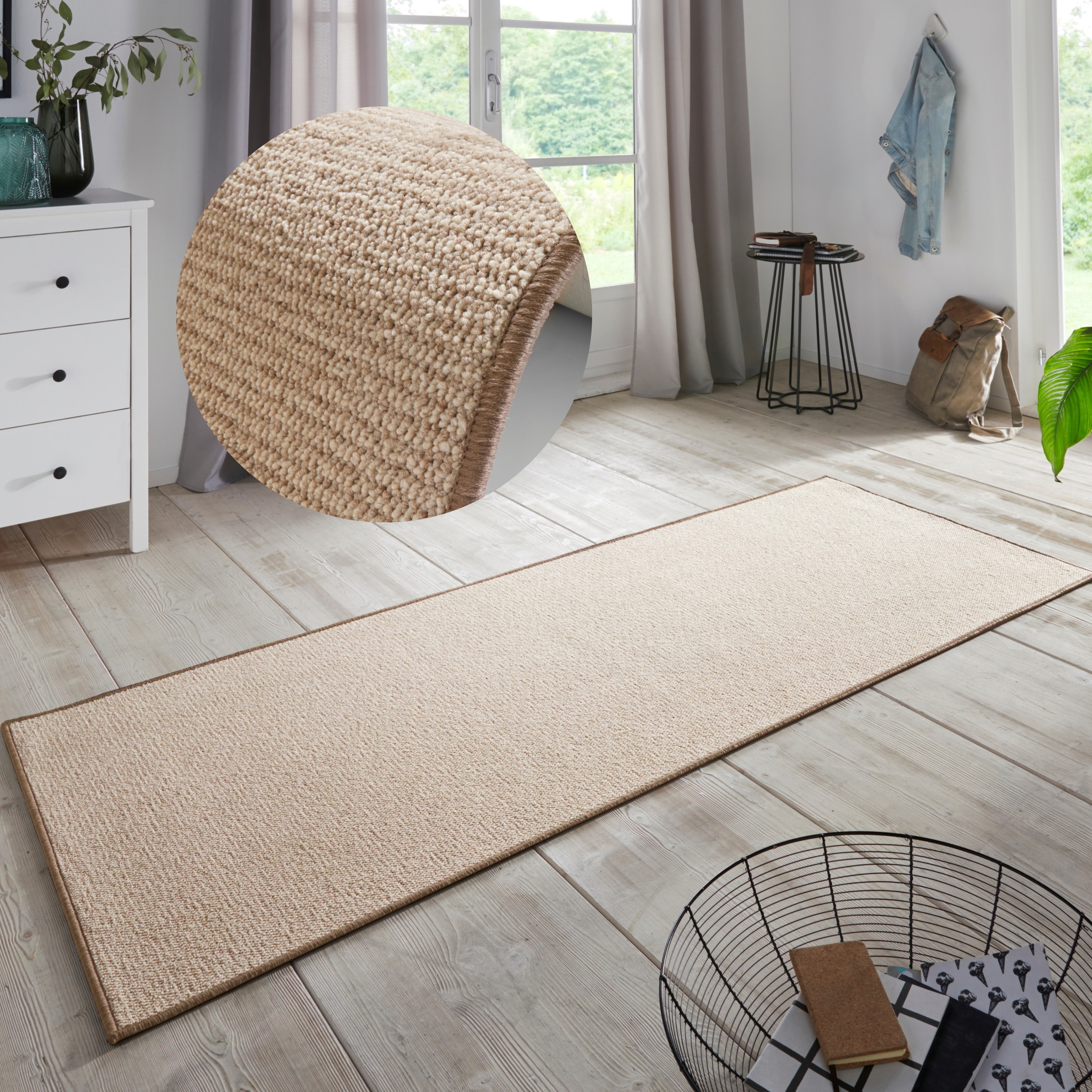 HANSE Home Läufer "Bouclé" rechteckig 5 mm Höhe rutschfest, Sisal Optik, Te günstig online kaufen