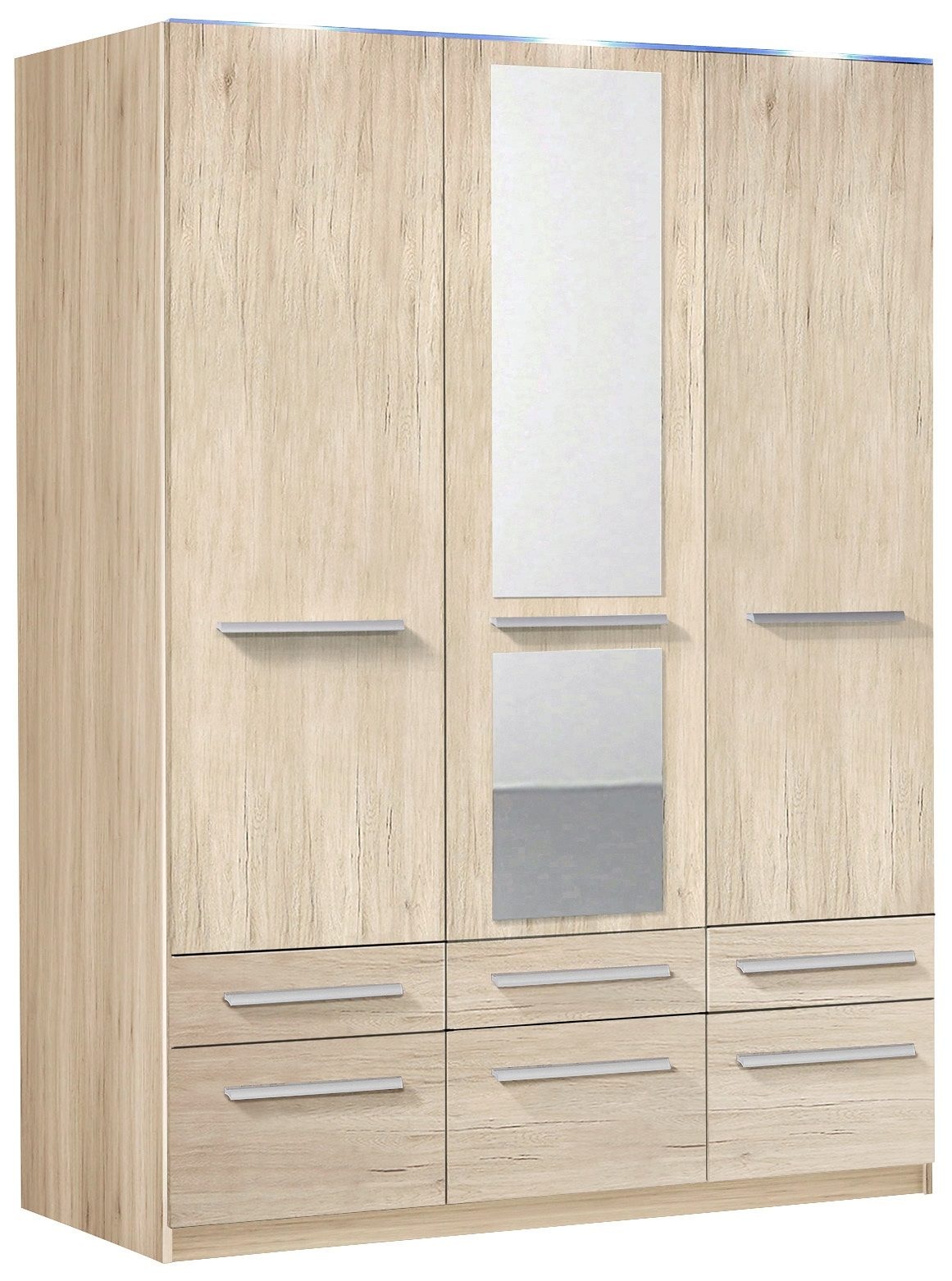 priess Kleiderschrank "Schrank Garderobe Wäscheschrank Barcelona in 5 Breiten" viel Stauraum, geräumige Schubkästen, mit Spiegel, MADE IN GERMANY