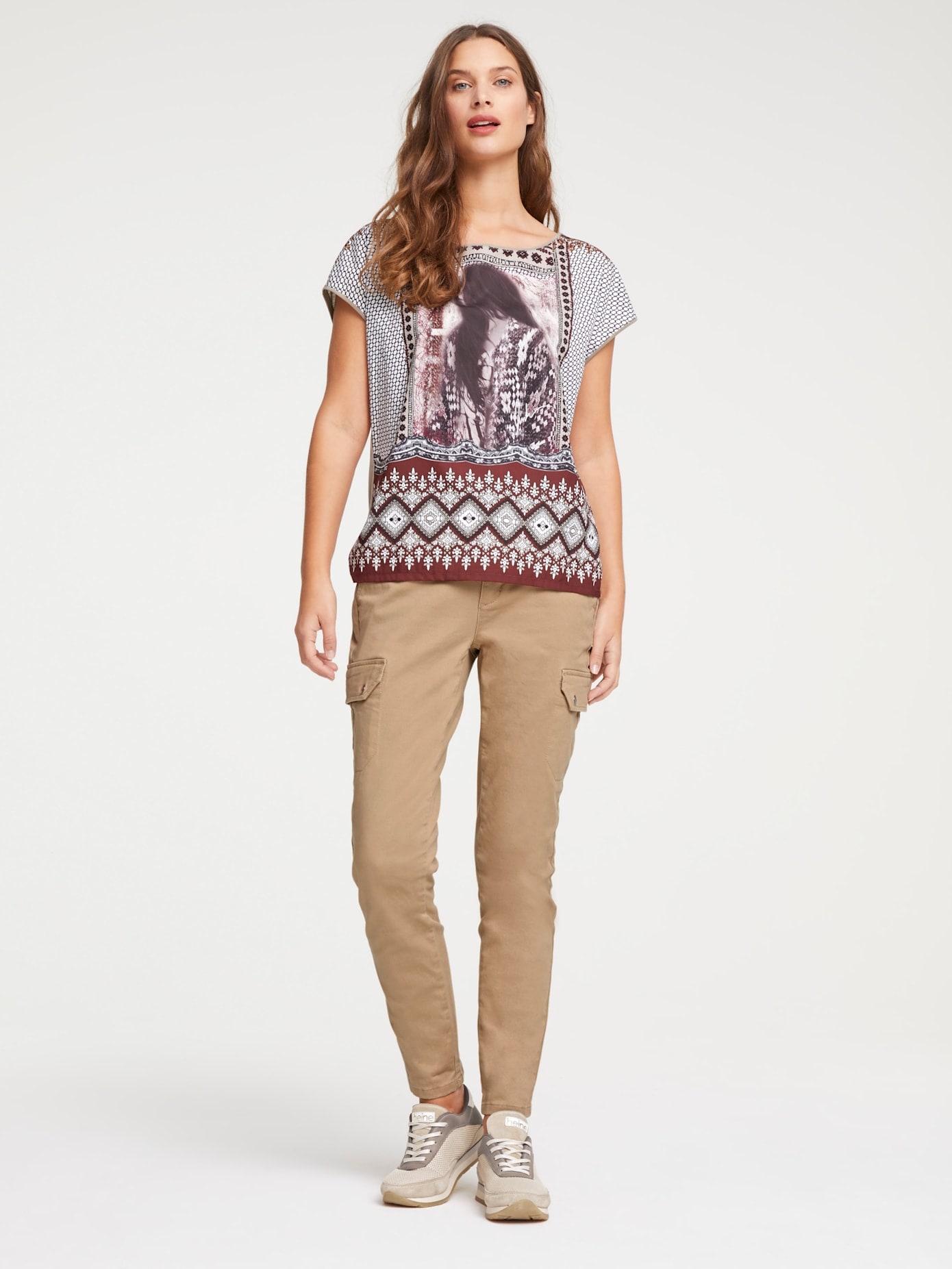 heine Rundhalsshirt "Druck-Shirt", 1 Stk. günstig online kaufen