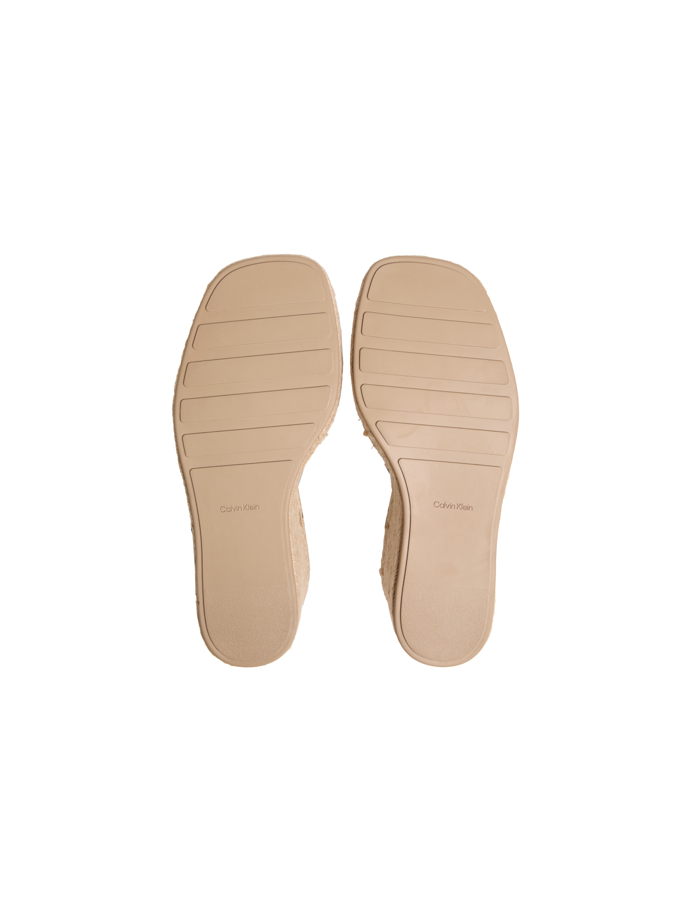 Calvin Klein Keilsandalette »WEDGE ESPAD 70 WEBBING LTH«  Sommerschuh, Plateausandale, Keilabsatz, mit Bastbesatz