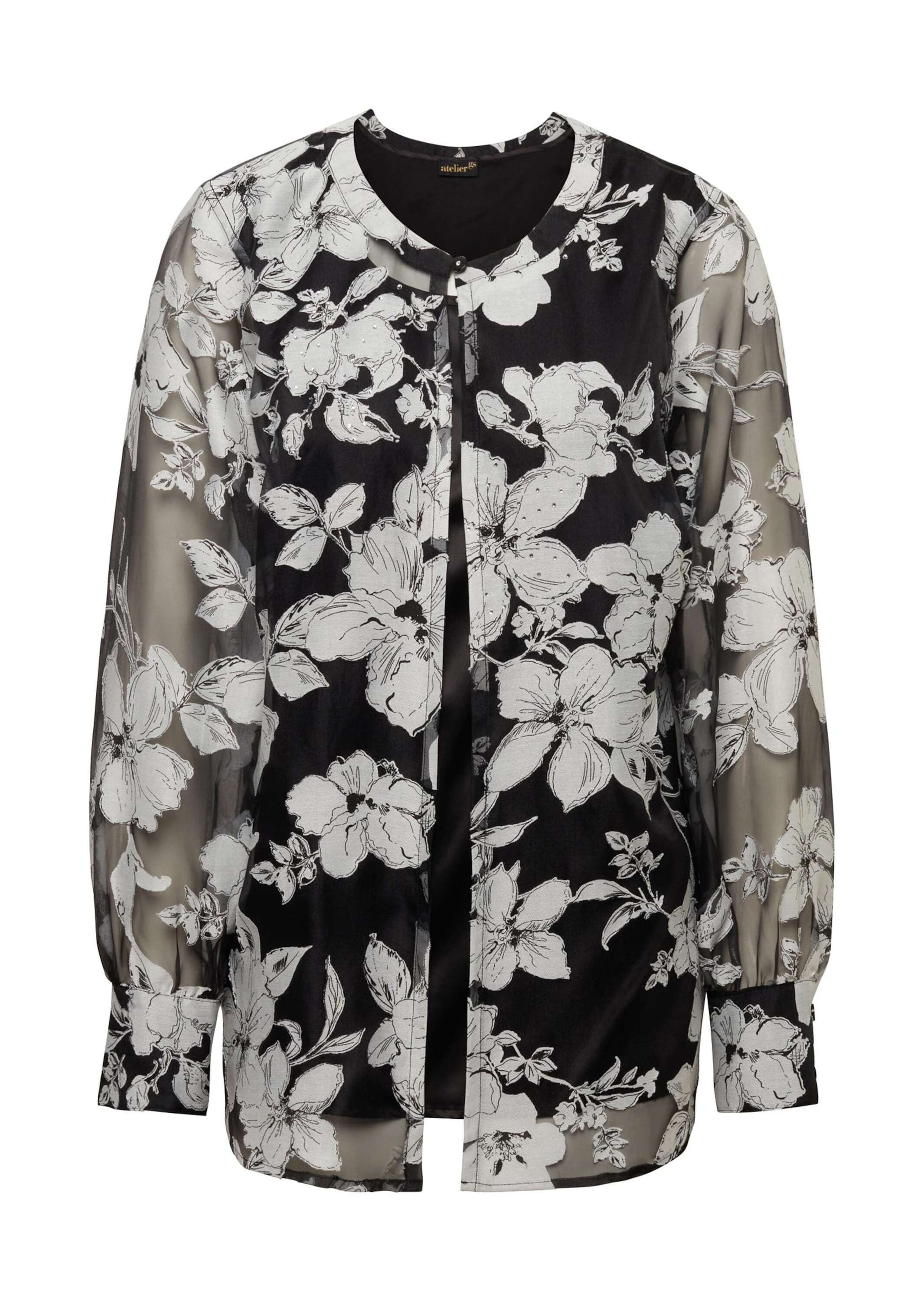 GOLDNER Klassische Bluse "Kurzgröße Blusen-Set aus floraler Ausbrennerware" günstig online kaufen