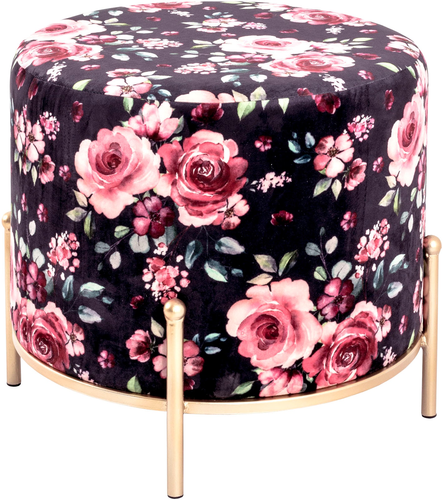 HAKU Hocker "Pouf, Schemel, Stockerl" rund - aus Textil Blau - Ø/H 48/40 cm