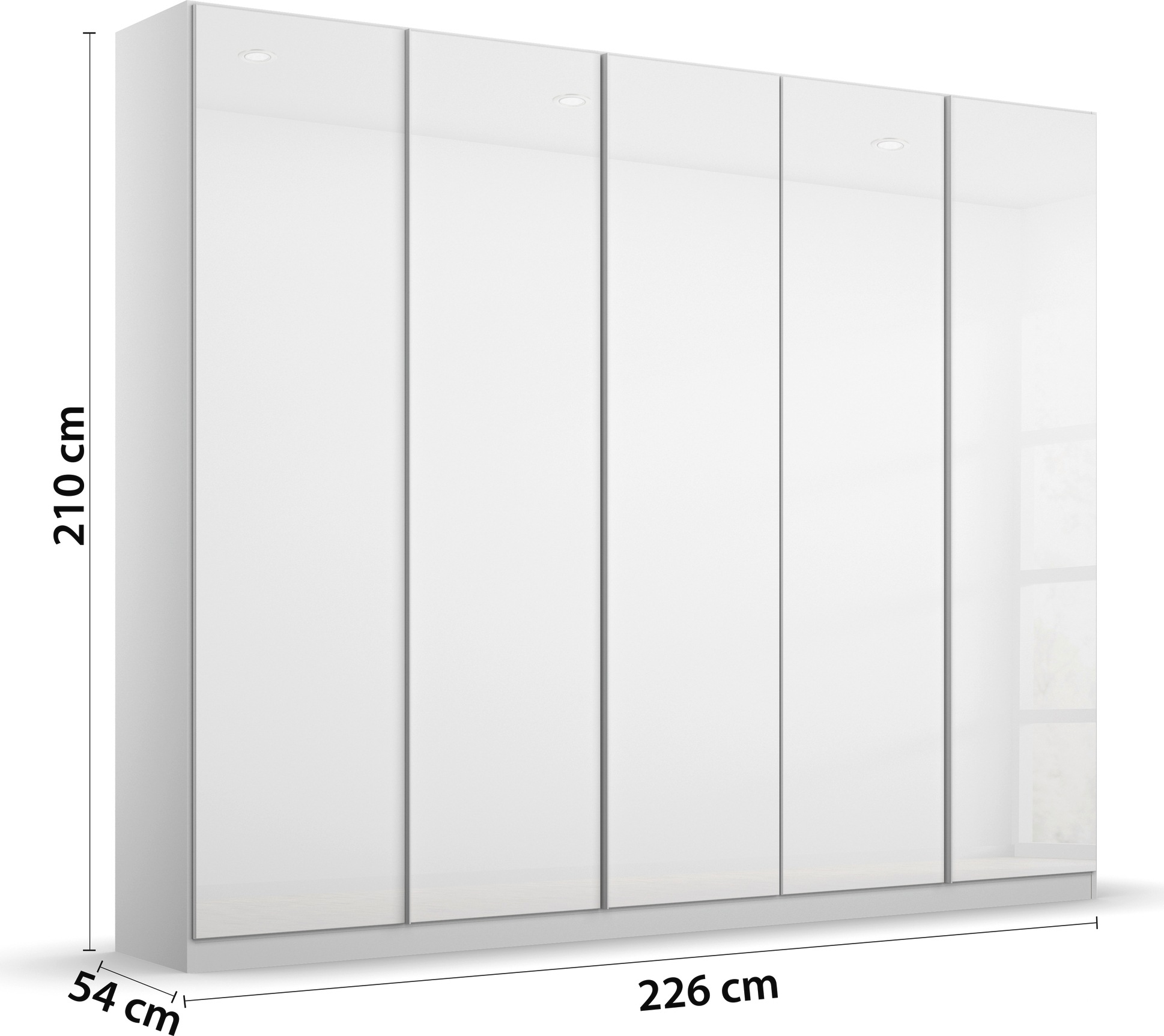 rauch Drehtürenschrank »Monostar«, mit Glasfront sowie umfangreicher Innenausstattung