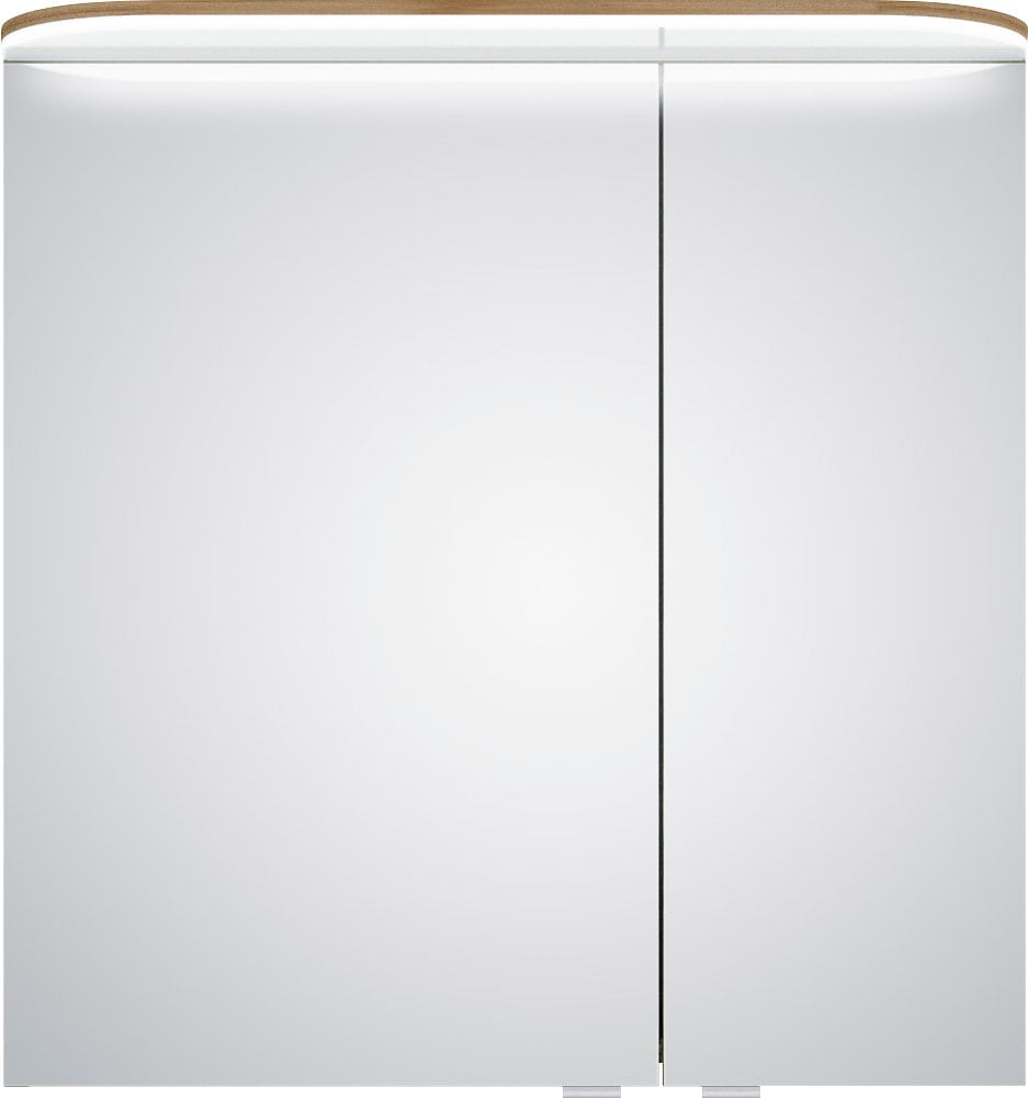 Saphir Spiegelschrank "Balto Sprint Badschrank mit LED-Lichtkranz, 70 cm breit, 2 Türen", Schalter-/ Steckdosenkombinati