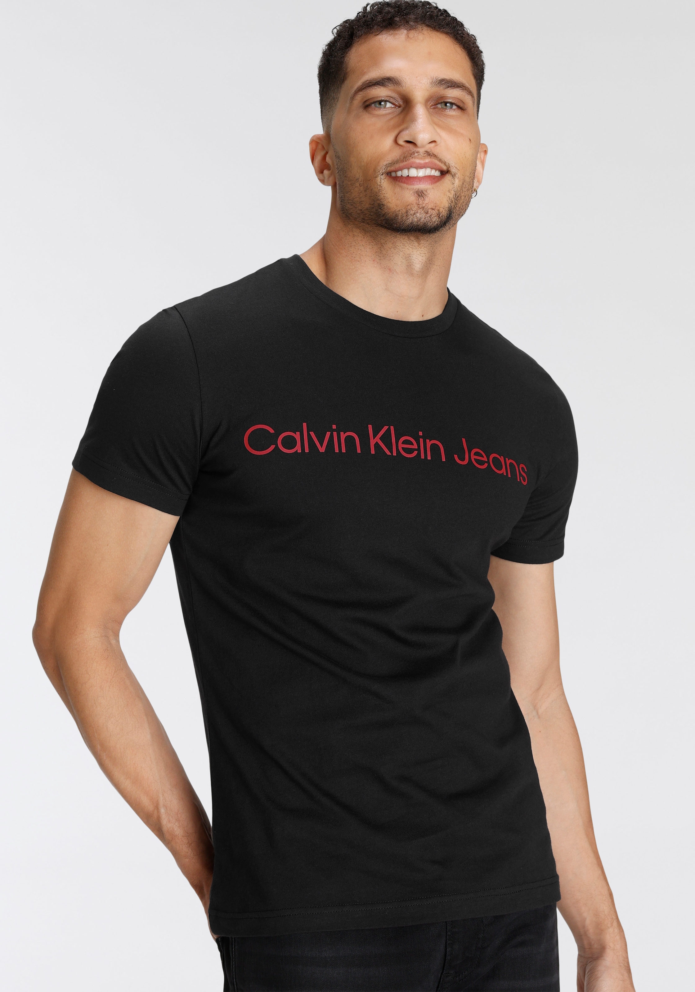 Klein | TEE« Calvin T-Shirt SLIM Jeans kaufen ▷ »CORE BAUR LOGO INSTITUTIONAL