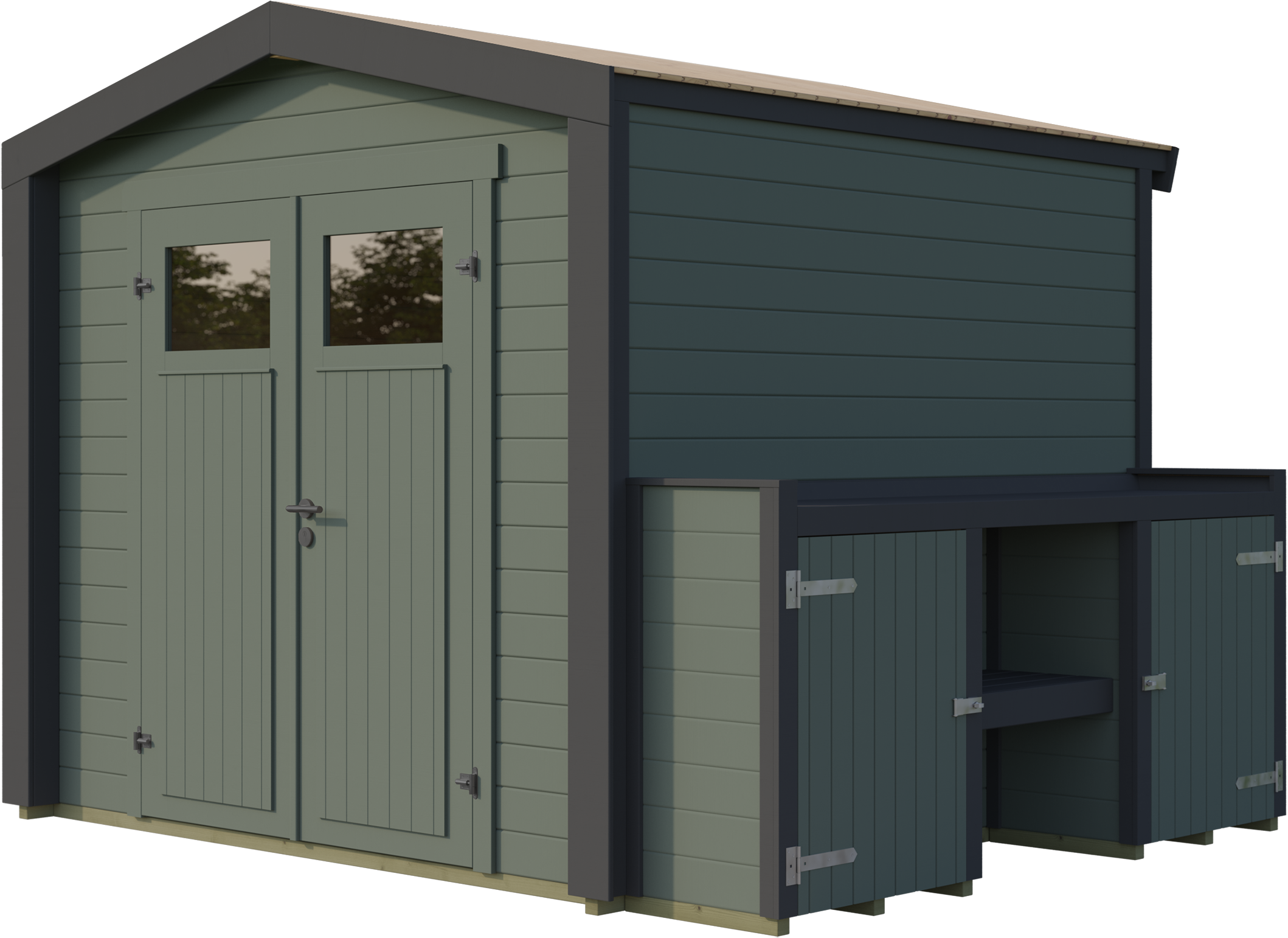 weka Gartenhaus »Killarney« Doppeltür, 1/4 verglast, mit Pflanztisch