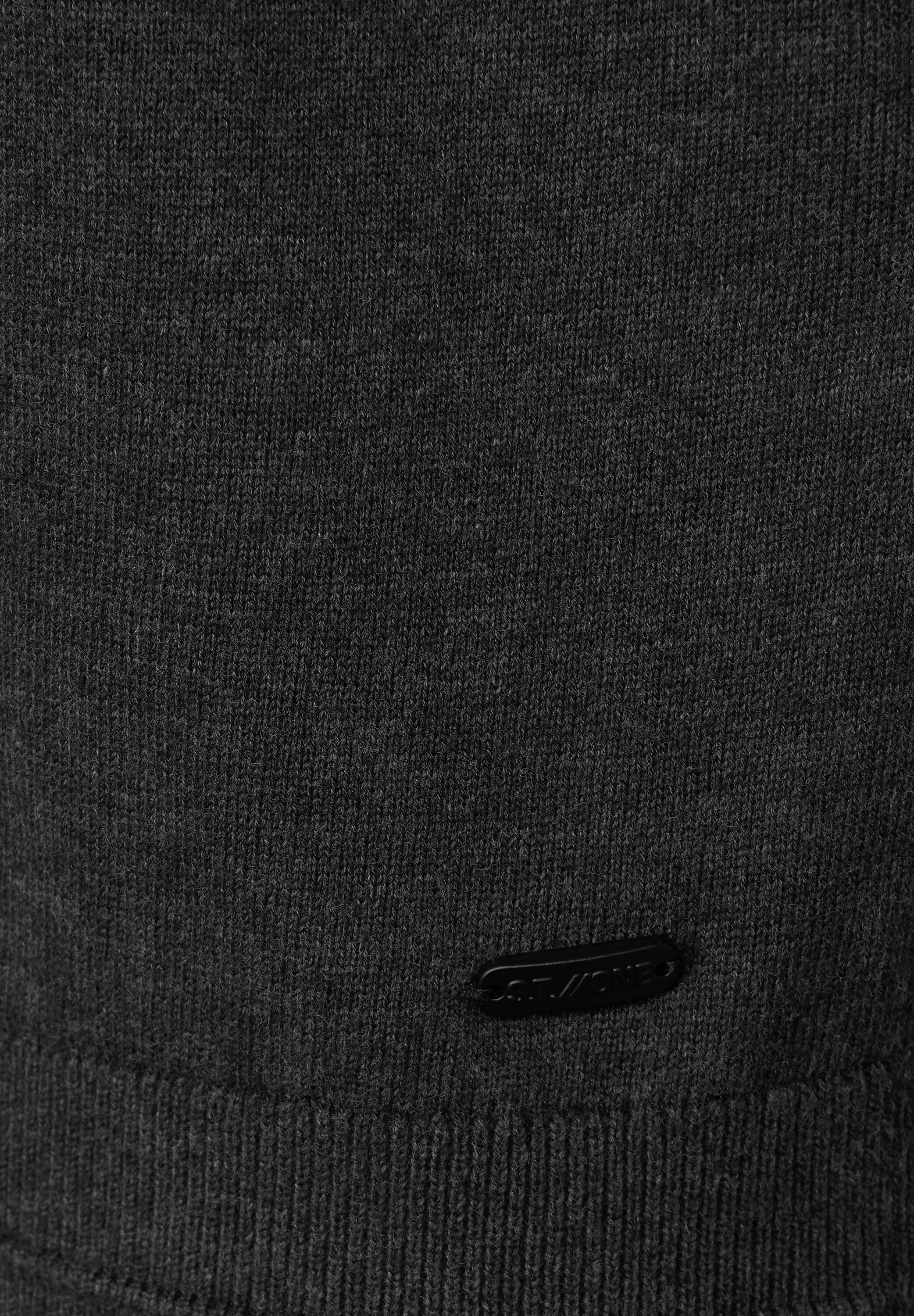 STREET ONE MEN Stehkragenpullover, in Melange Optik