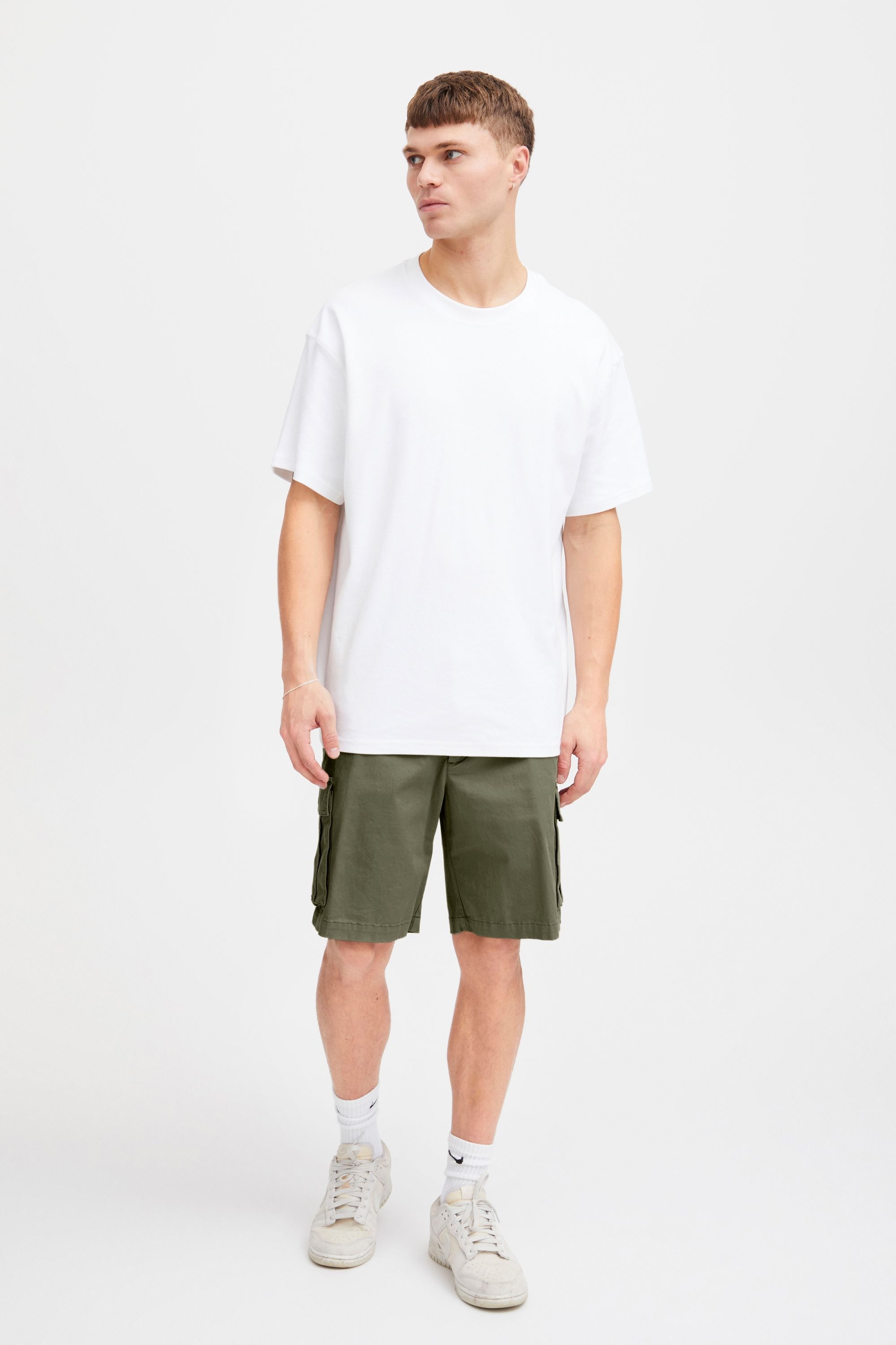 !solid Cargoshorts SOLID "Cargoshorts SDJoe", Herren, Gr. M, N-Gr, grün (dusty olive), Obermaterial: 98% Baumwolle CO. 2% Elasthan EL., Hosen 2