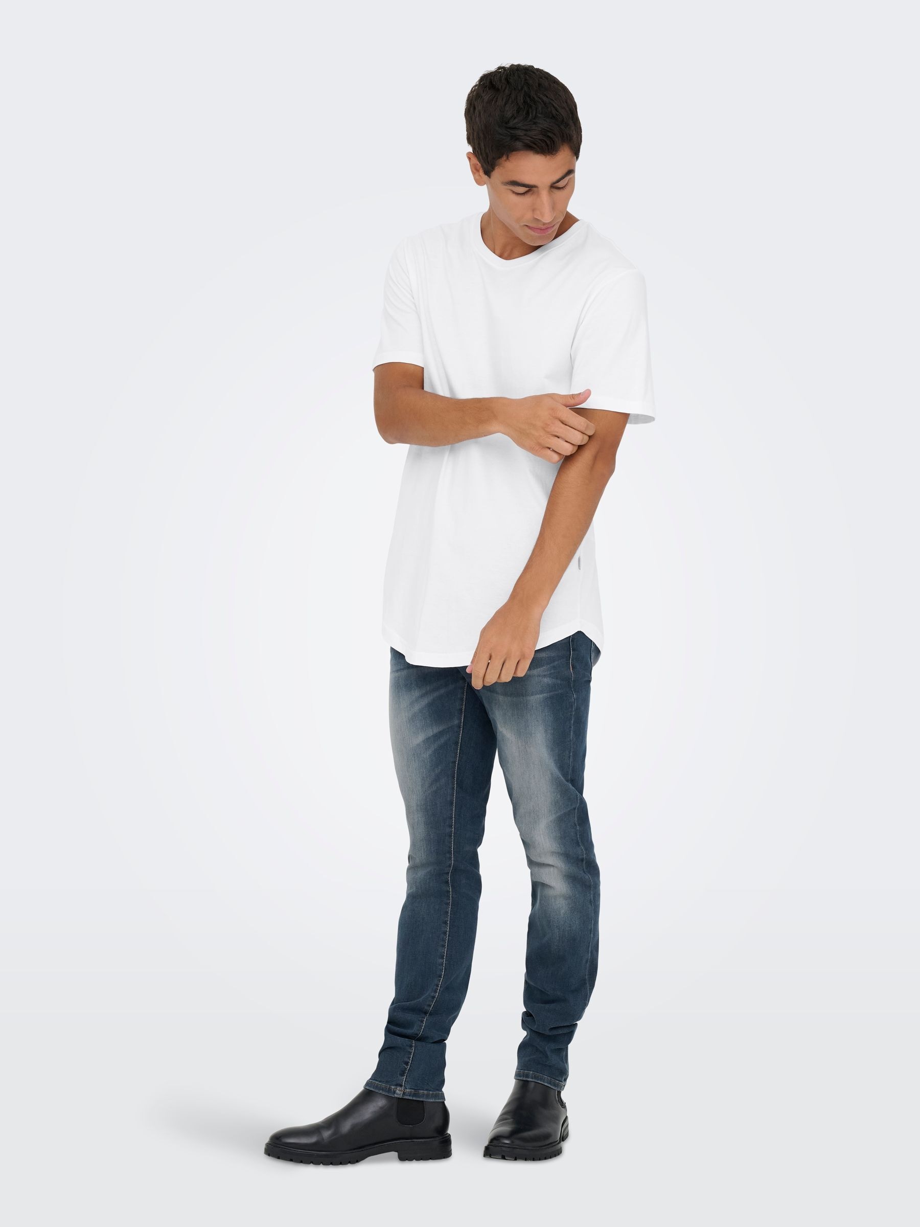 ONLY & SONS Rundhalsshirt »ONSMATT LONGY SS TEE 3-PACK« Packung, 3 Stk.