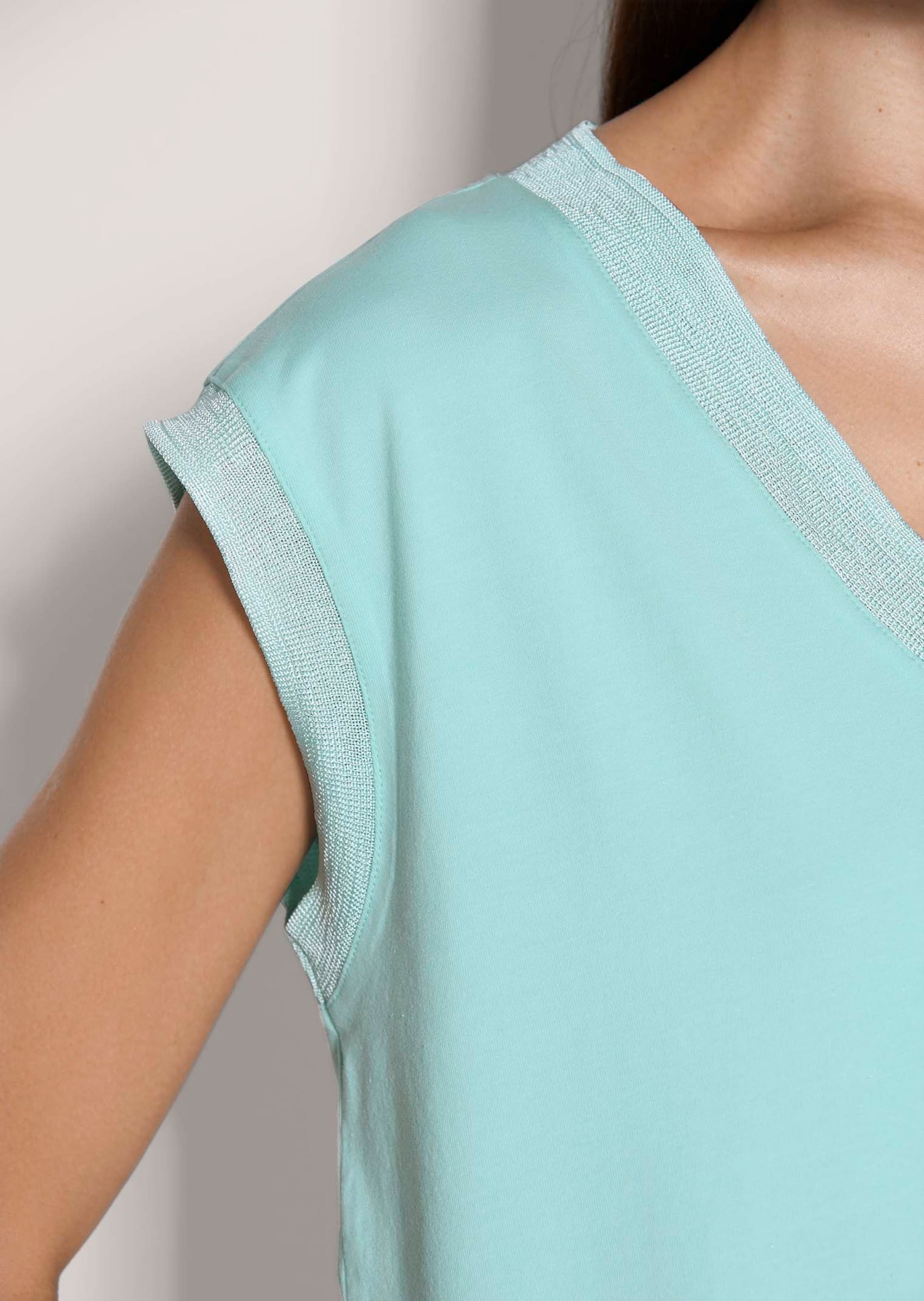 MADELEINE »Jerseyshirt Sommershirt mit Rippenbändern« Breites Rippenband