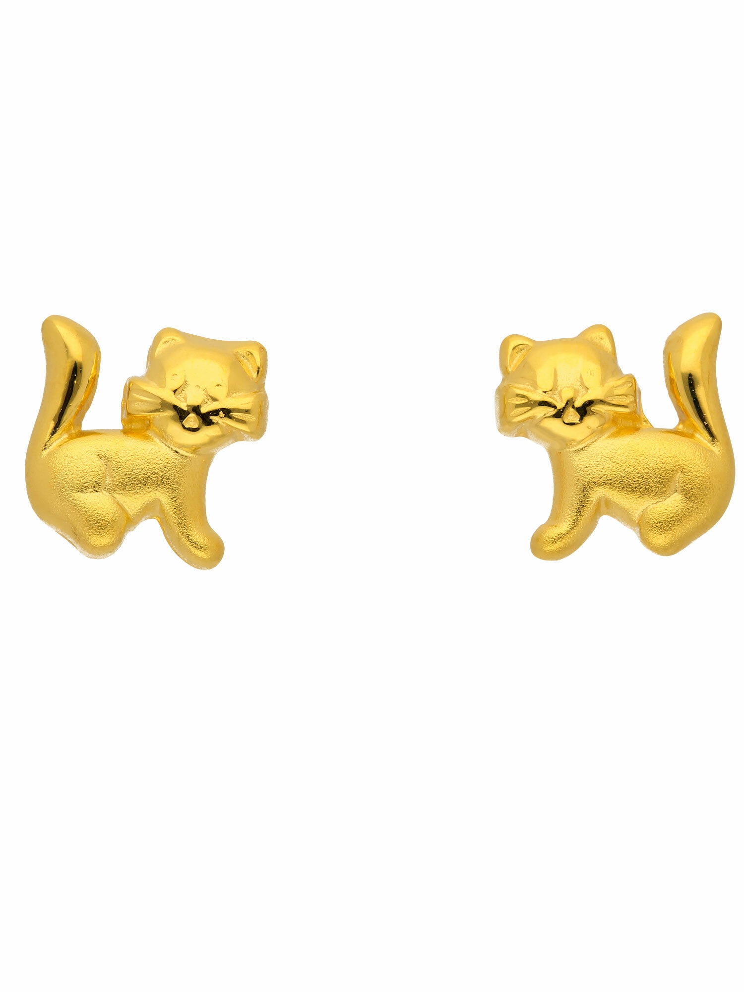 Paar Ohrhänger »333 Gold Ohrringe Ohrstecker Katze«, Goldschmuck für Damen