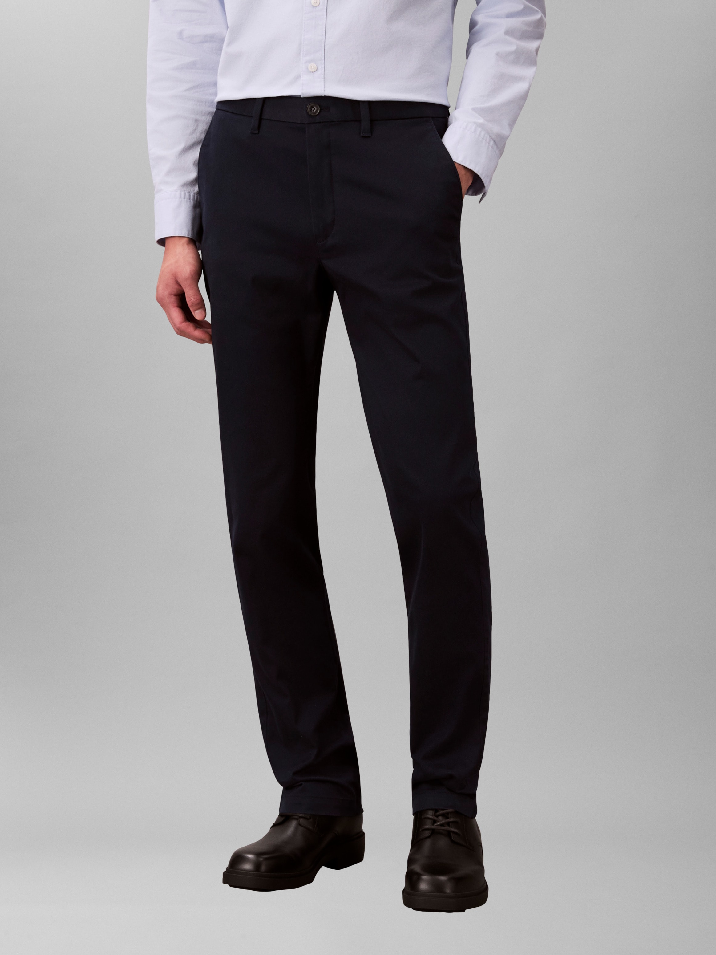 Calvin Klein Chinohose "SLM CTTN STRTCH CHN" Mit Gürtelschlaufen günstig online kaufen