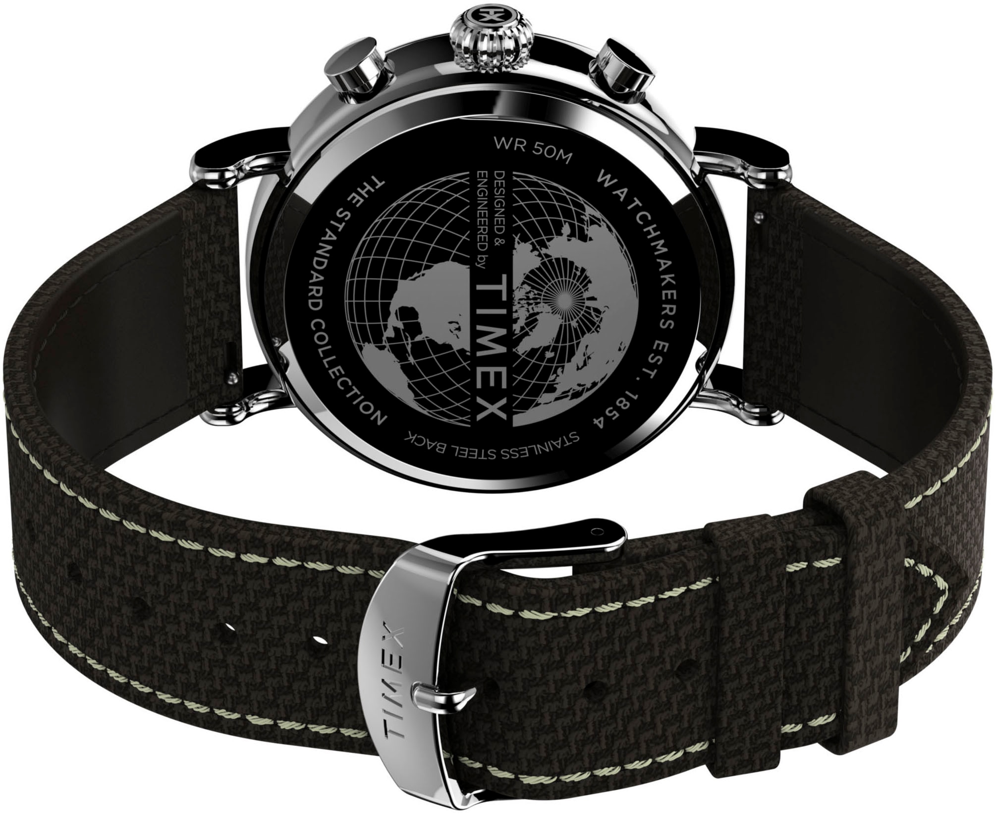 Timex Chronograph »WATERBURY STANDARD«, Quarzuhr, Armbanduhr, Herrenuhr, Datum, Leuchtzeiger, Stoppfunktion