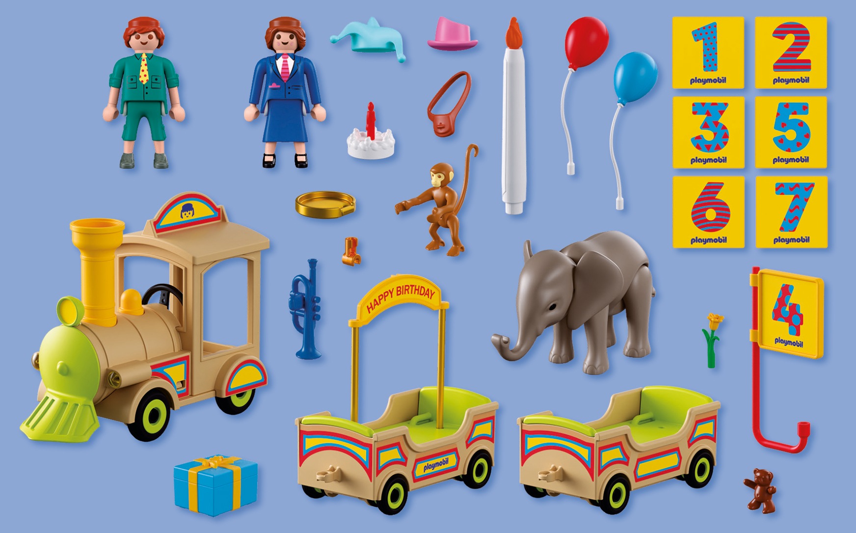 Playmobil® Konstruktions-Spielset »Geburtstagszug (72184)« Made in Europe